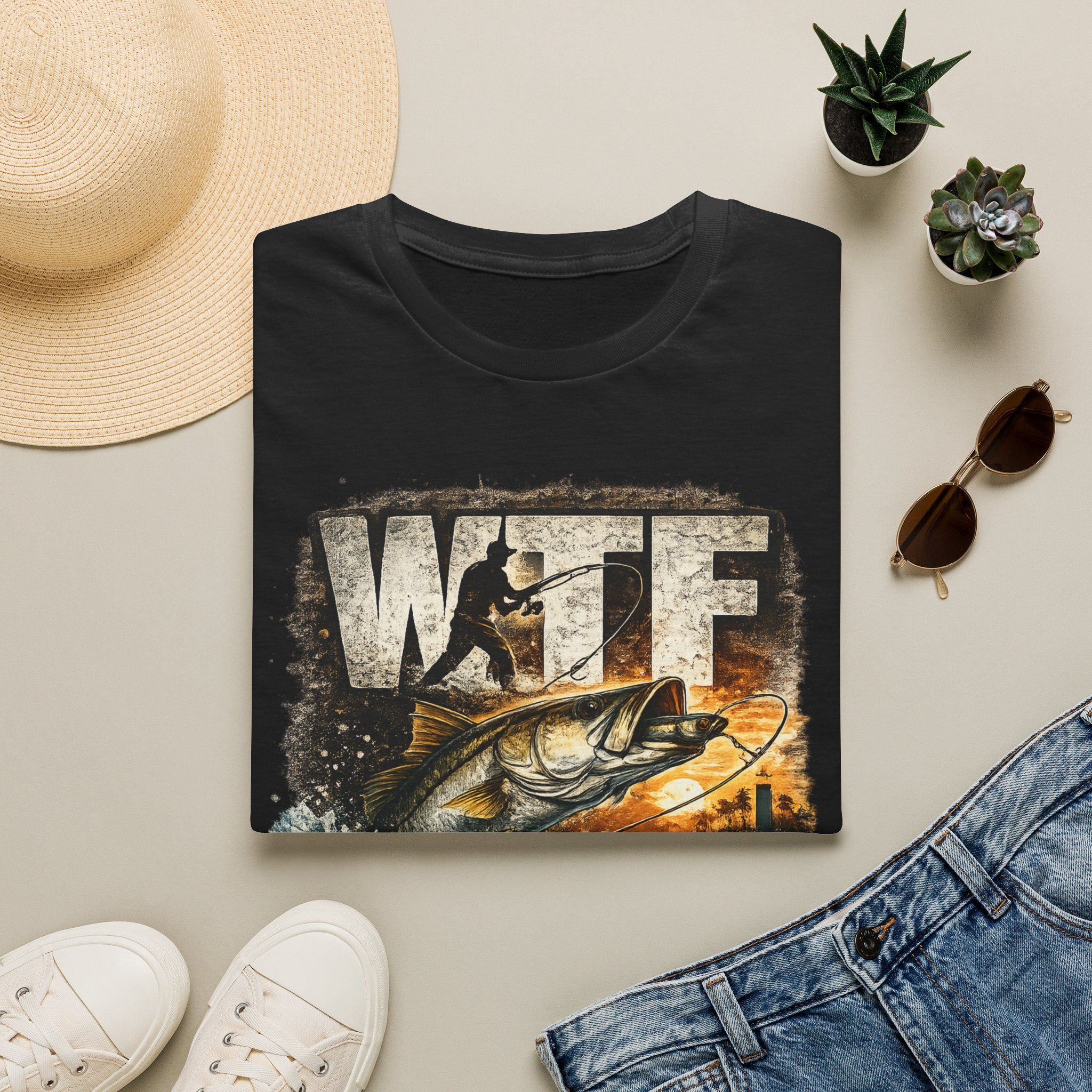 WTF Where's The Fish - Funny Fishing T-Shirt