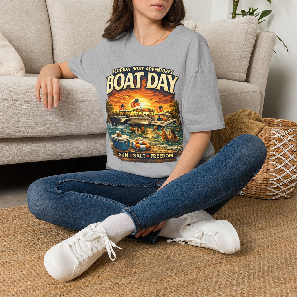 Florida Boat Adventures Boat Day Tee | Official FBA Boating Lifestyle Shirt for Men | Gildan 6400 T-Shirt