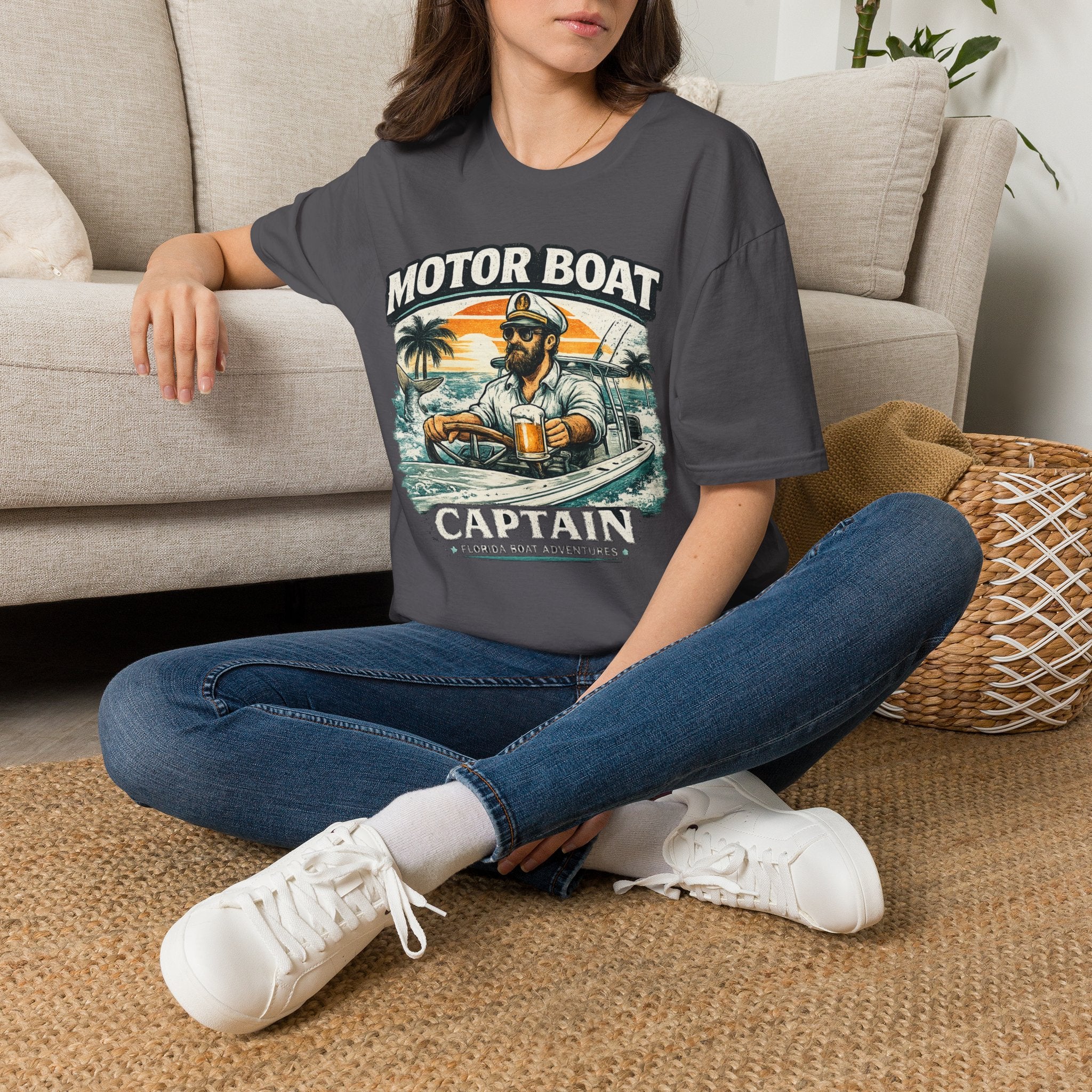 Motor Boat Captain - Florida Boating T-Shirt