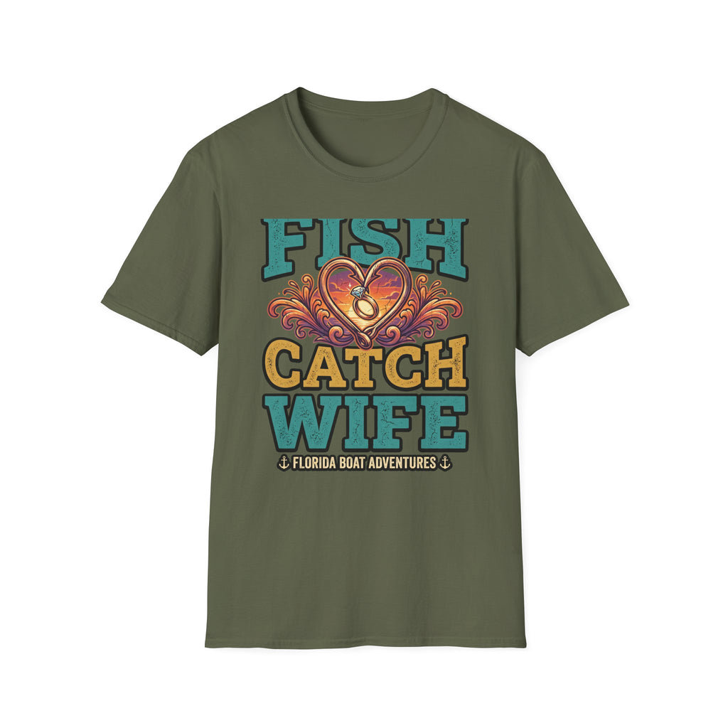Best Catch Is My Wife - Romantic Fishing T-Shirt for Husbands