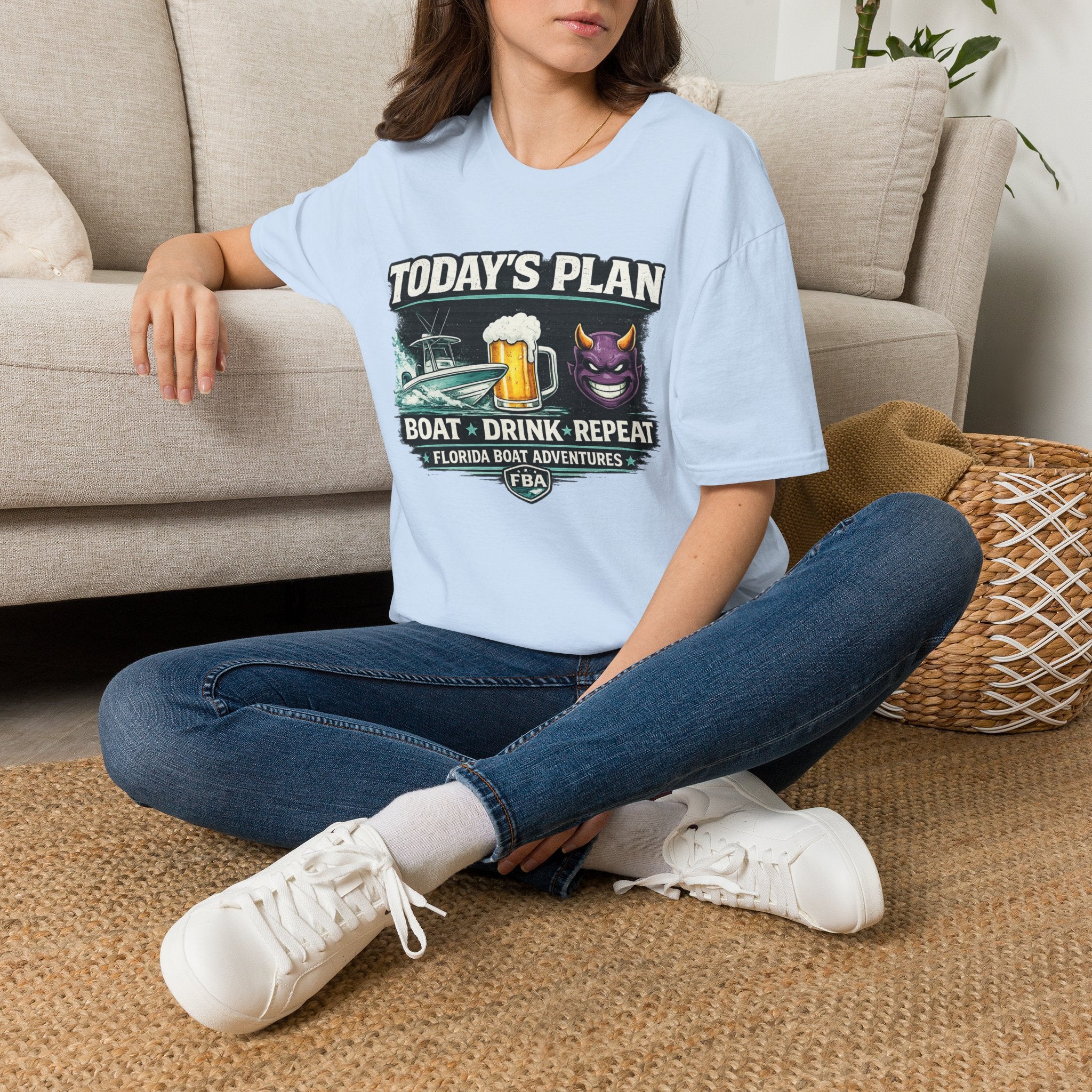 Today's Plan Boat Drink Repeat - Florida Boating Lifestyle T-Shirt
