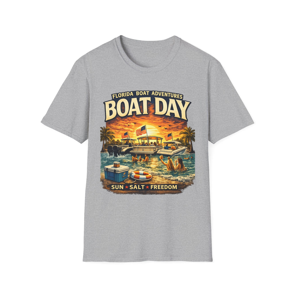 Florida Boat Adventures Boat Day Tee | Official FBA Boating Lifestyle Shirt for Men | Gildan 6400 T-Shirt