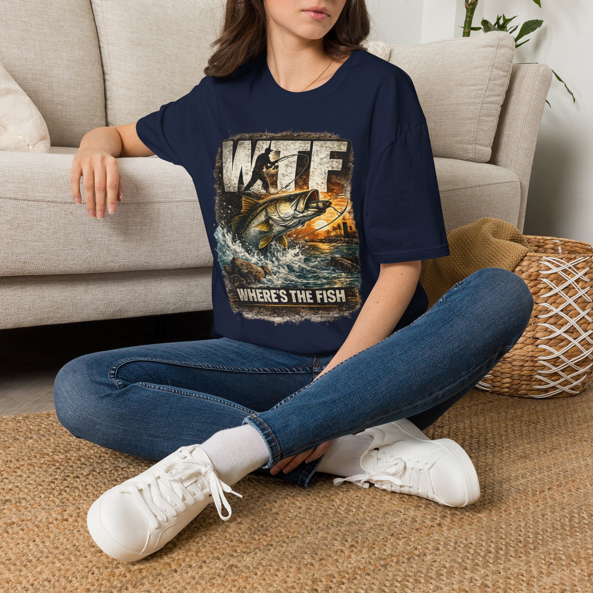 WTF Where's The Fish - Funny Fishing T-Shirt
