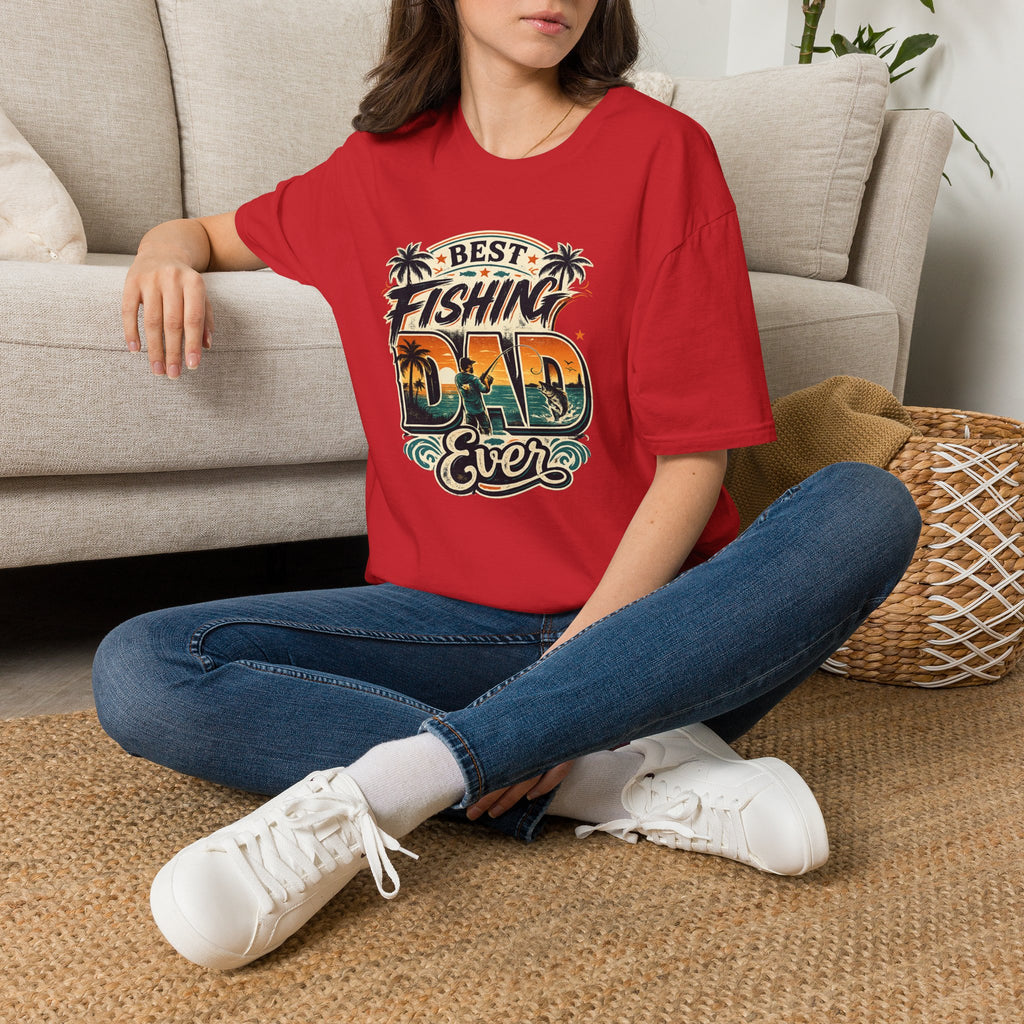 Best Fishing Dad Ever Tee | Florida Fishing Shirt for Men | Gildan 6400 Dad Gift T-Shirt