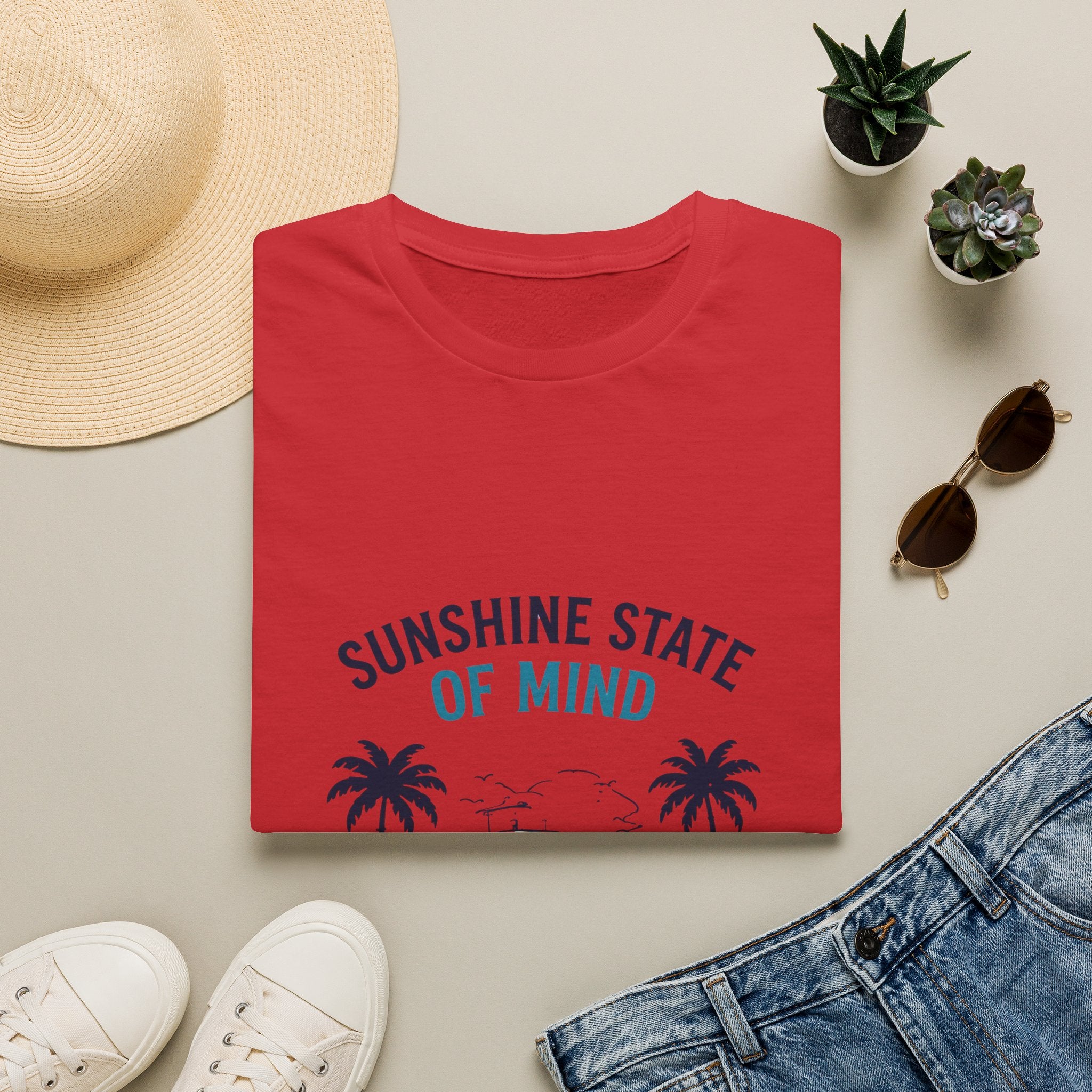 Sunshine State of Mind Tee | Gulf of America Girl | Florida Boat Adventures Boating Shirt for Women | Gildan 6400 T-Shirt