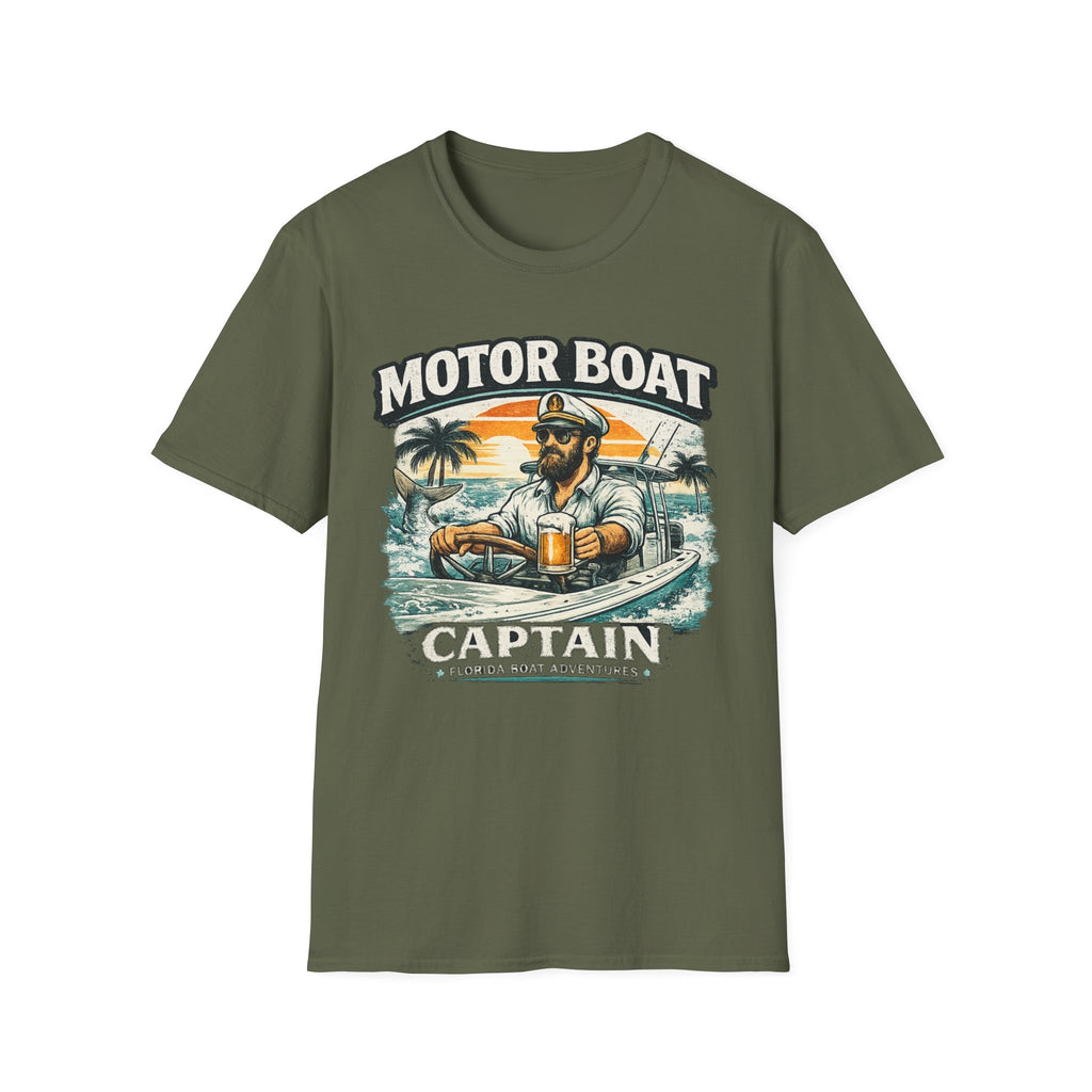 Motor Boat Captain - Florida Boating T-Shirt