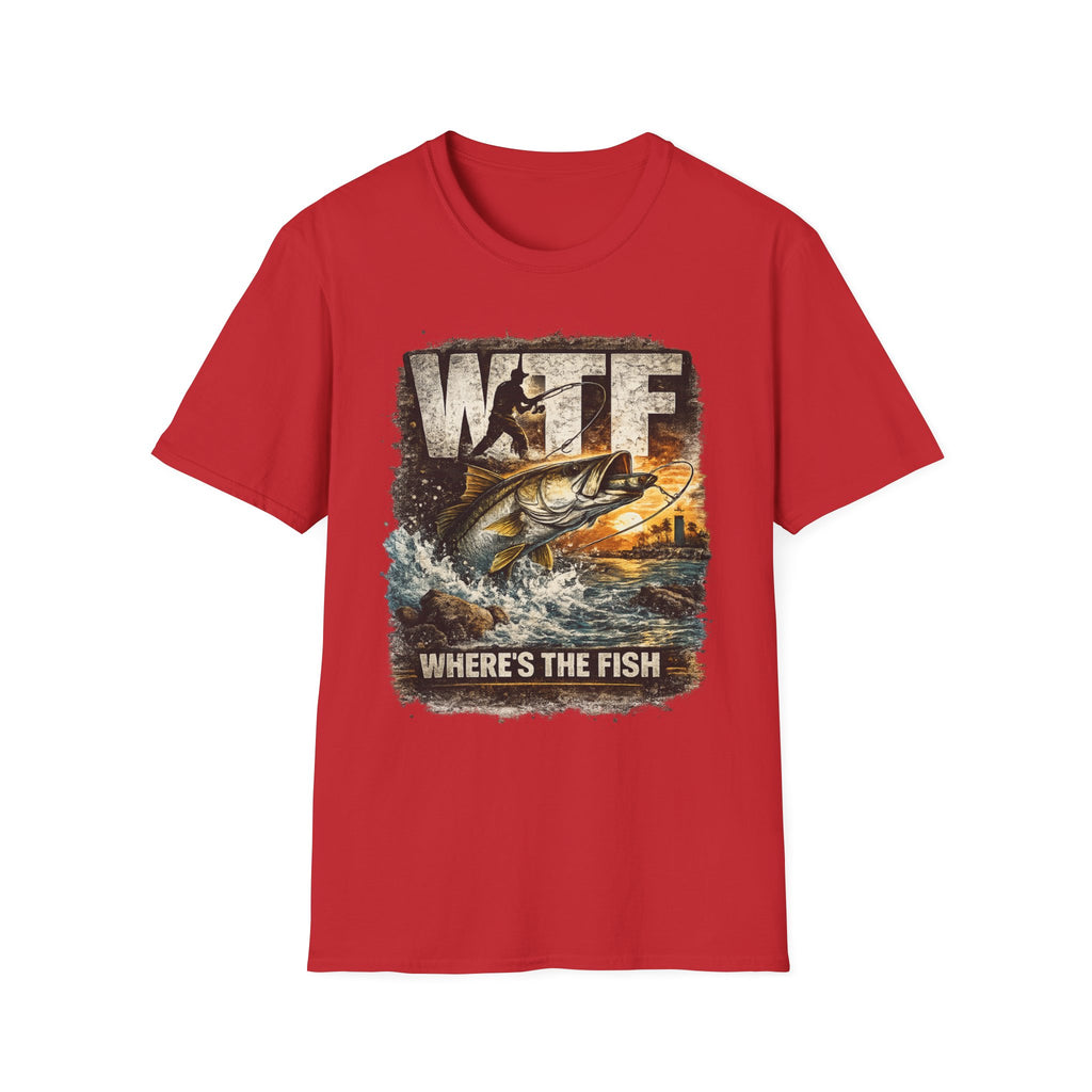 WTF Where's The Fish - Funny Fishing T-Shirt