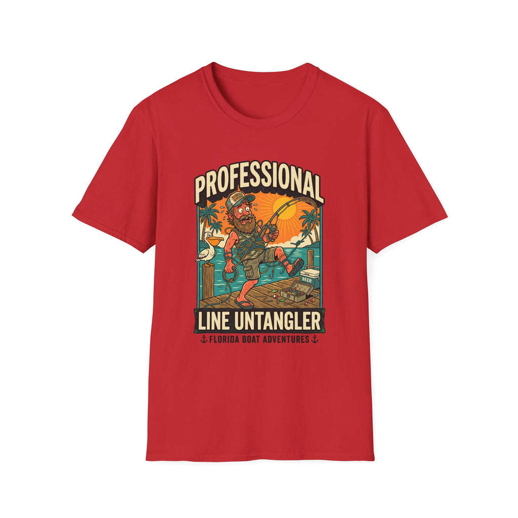 Professional Line Untangler - Funny Florida Man Fishing T-Shirt