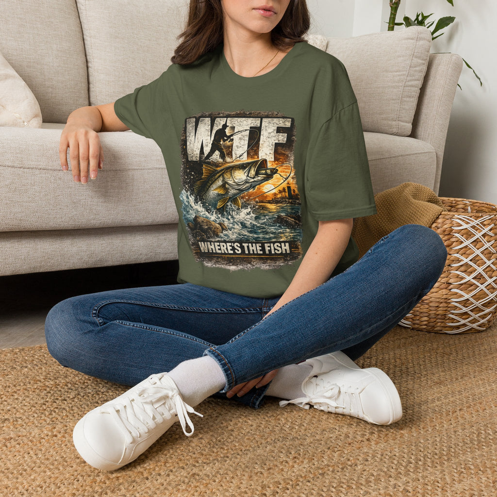 WTF Where's The Fish - Funny Fishing T-Shirt