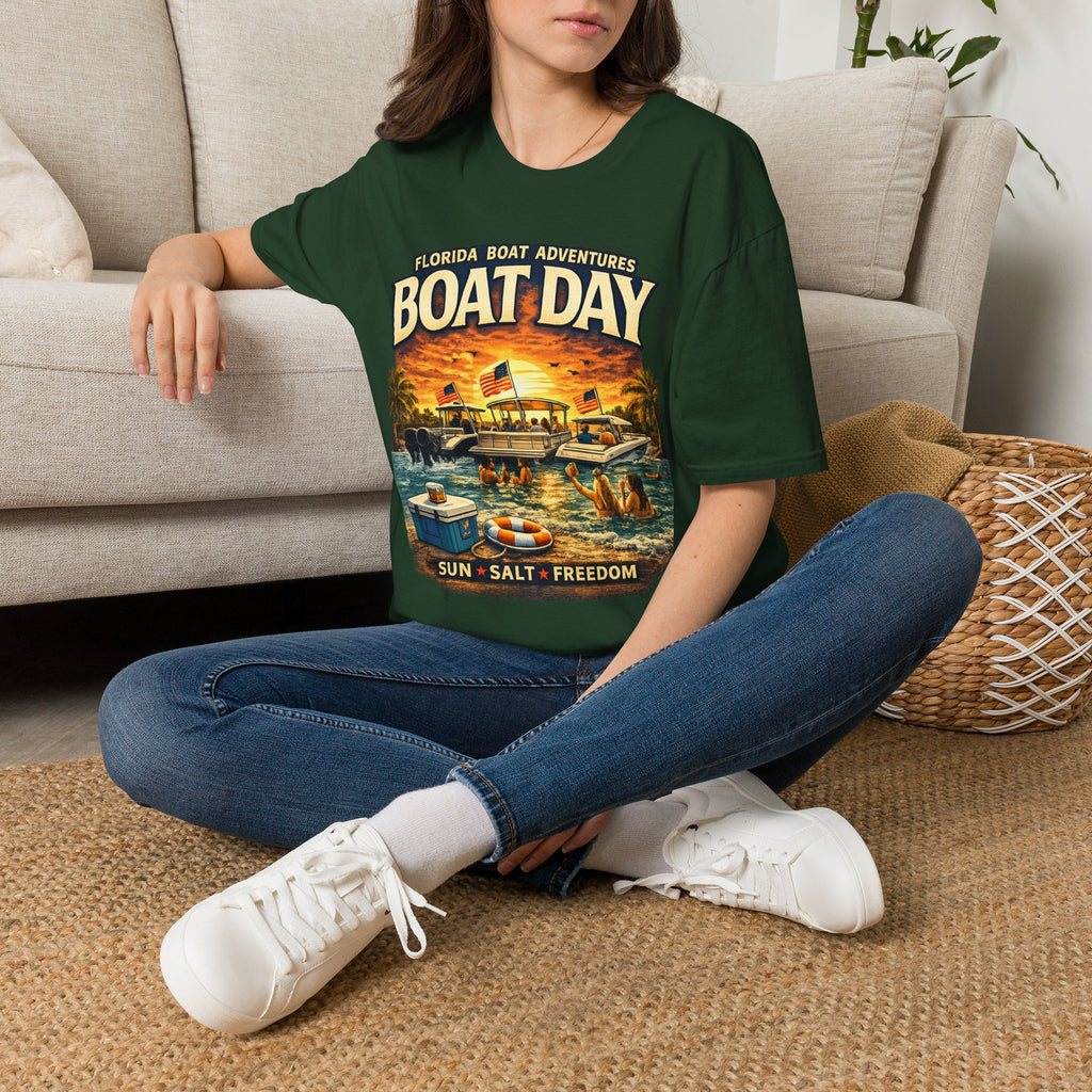 Florida Boat Adventures Boat Day Tee | Official FBA Boating Lifestyle Shirt for Men | Gildan 6400 T-Shirt