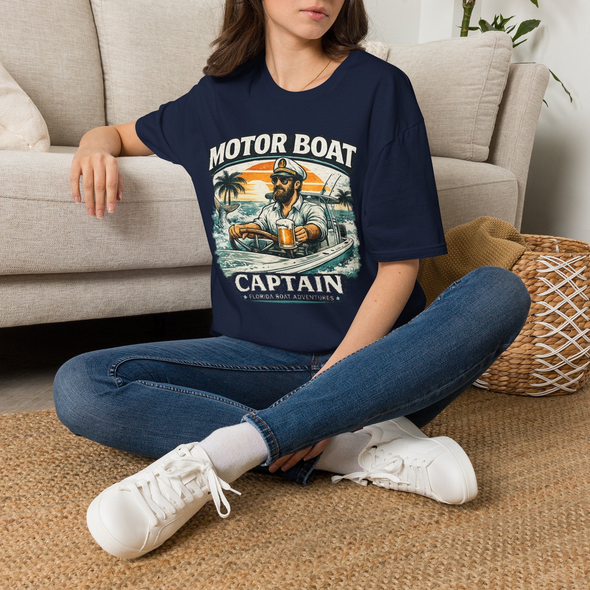 Motor Boat Captain - Florida Boating T-Shirt