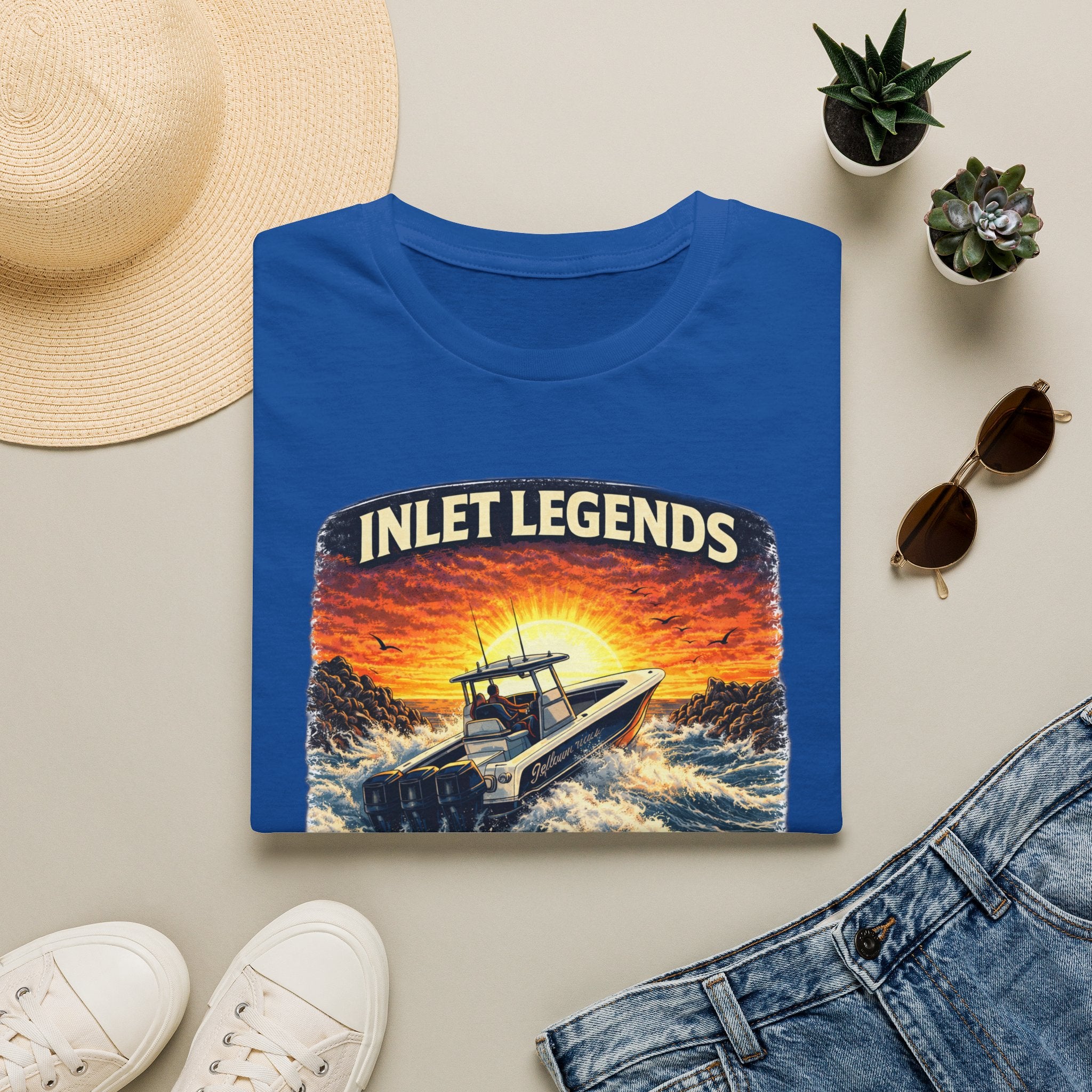Inlet Legends Tee | Florida Boating & Offshore Fishing Shirt for Men | Gildan 6400 T-Shirt