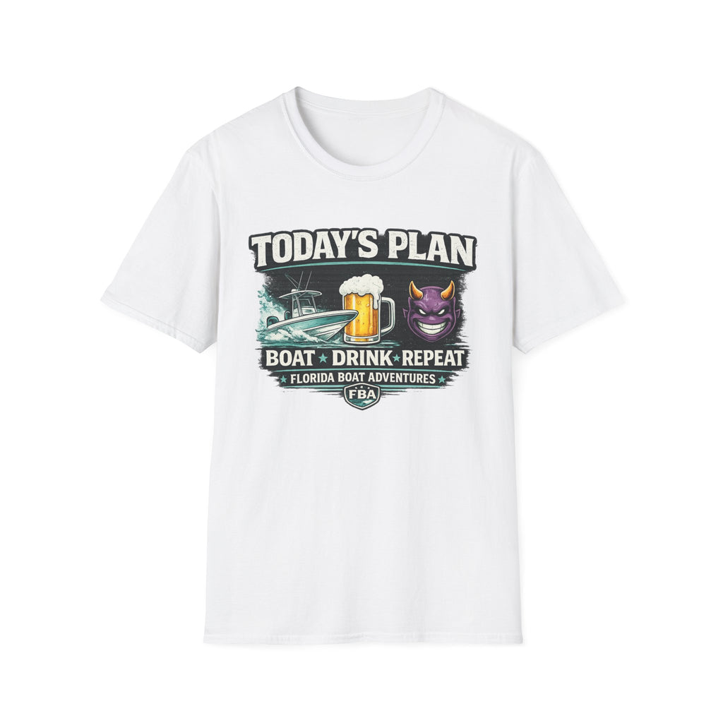 Today's Plan Boat Drink Repeat - Florida Boating Lifestyle T-Shirt