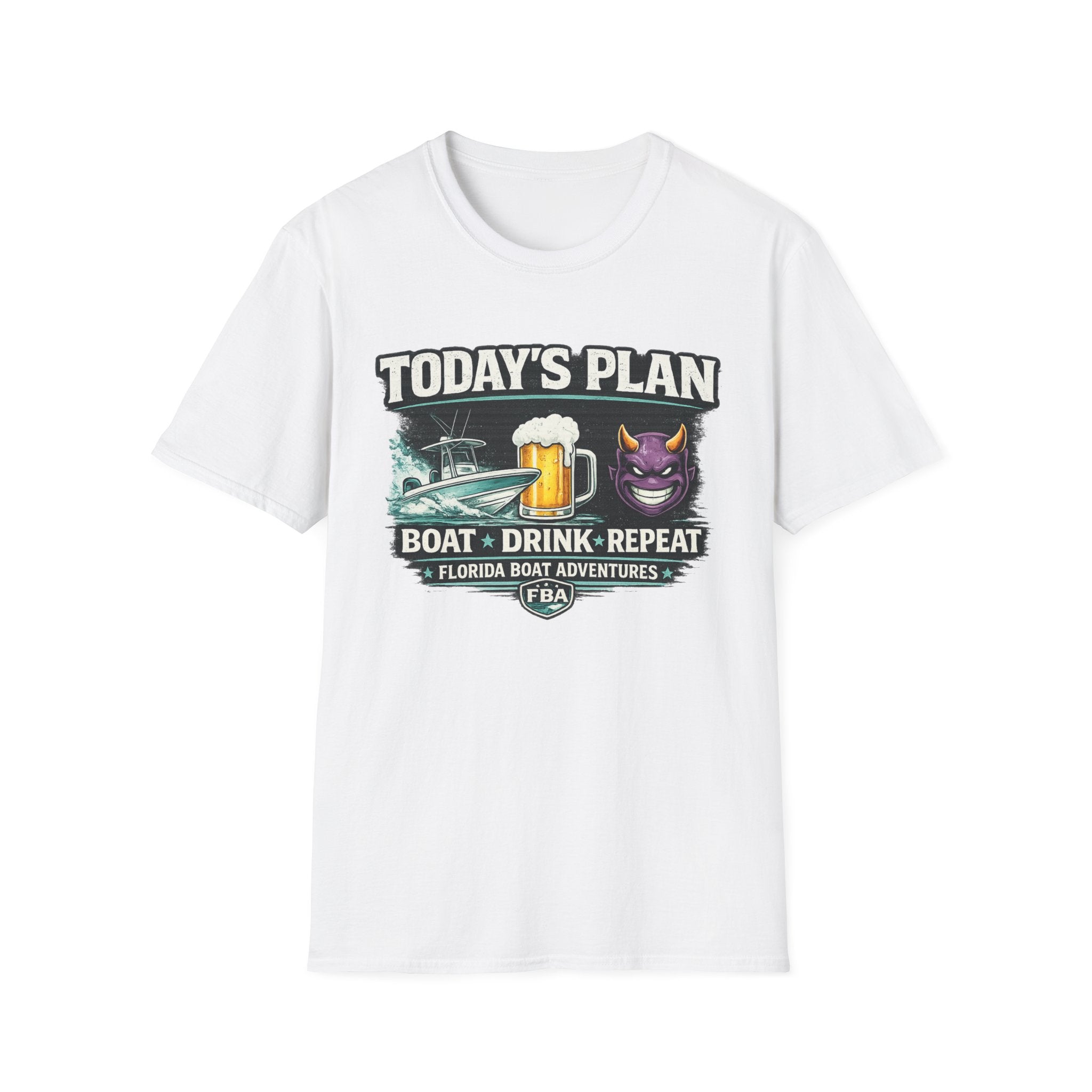 Today's Plan Boat Drink Repeat - Florida Boating Lifestyle T-Shirt