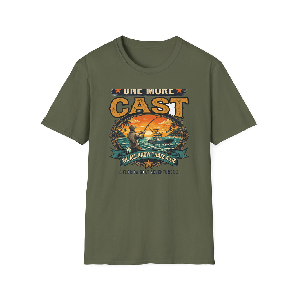 One More Cast (We All Know That's A Lie) - Funny Fishing T-Shirt