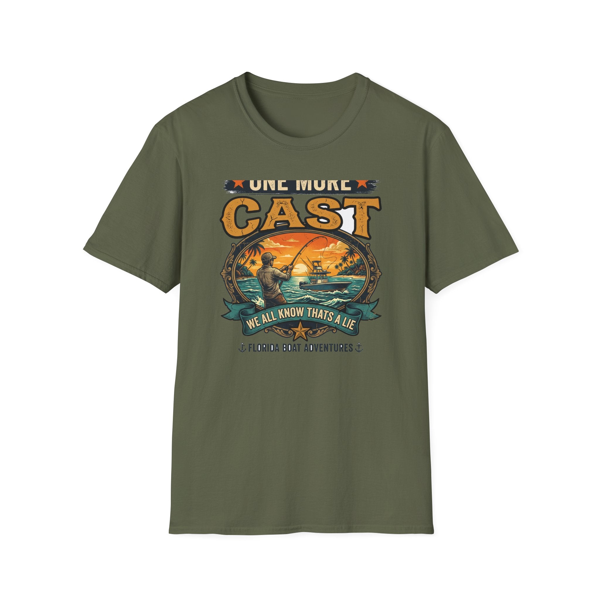 One More Cast (We All Know That's A Lie) - Funny Fishing T-Shirt