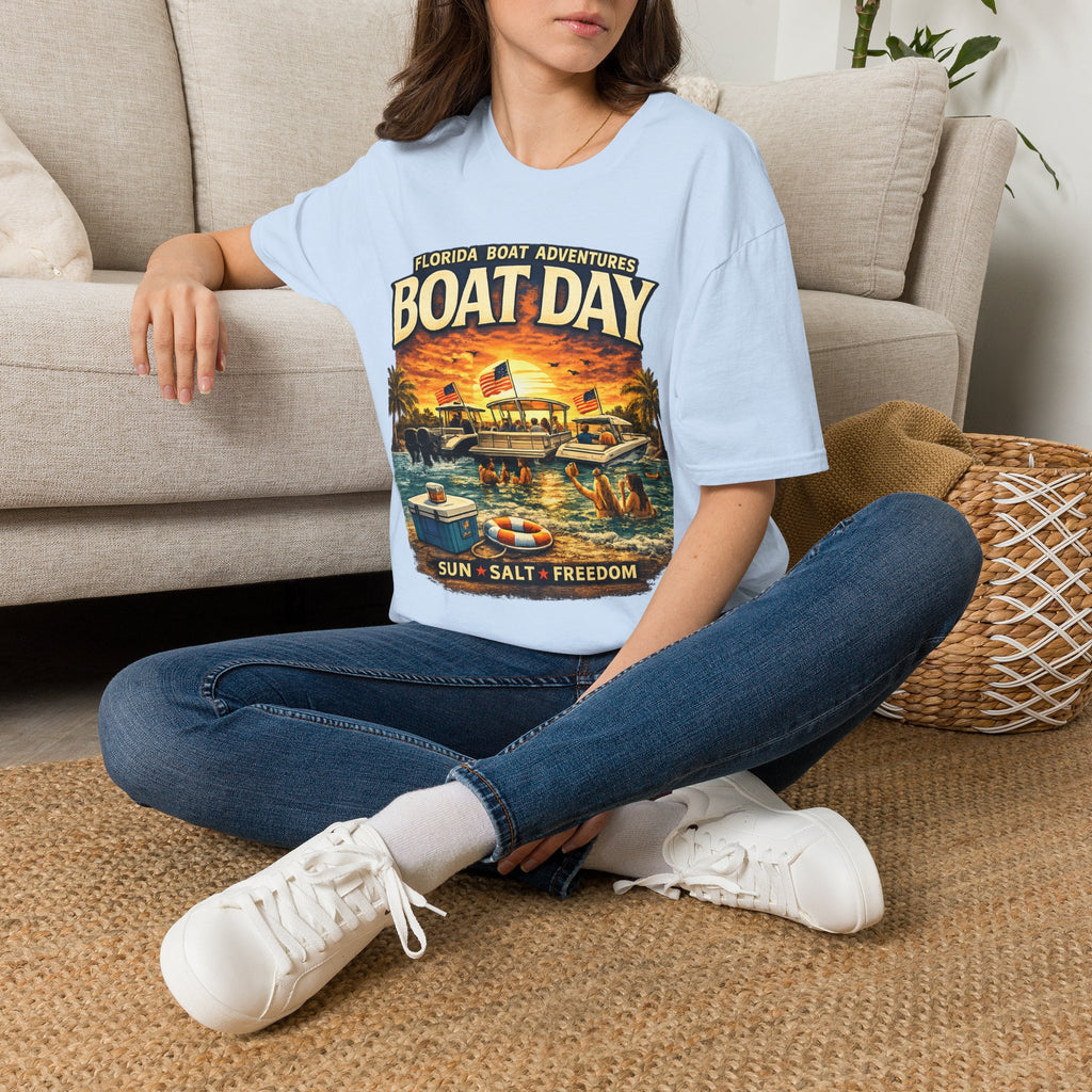 Florida Boat Adventures Boat Day Tee | Official FBA Boating Lifestyle Shirt for Men | Gildan 6400 T-Shirt
