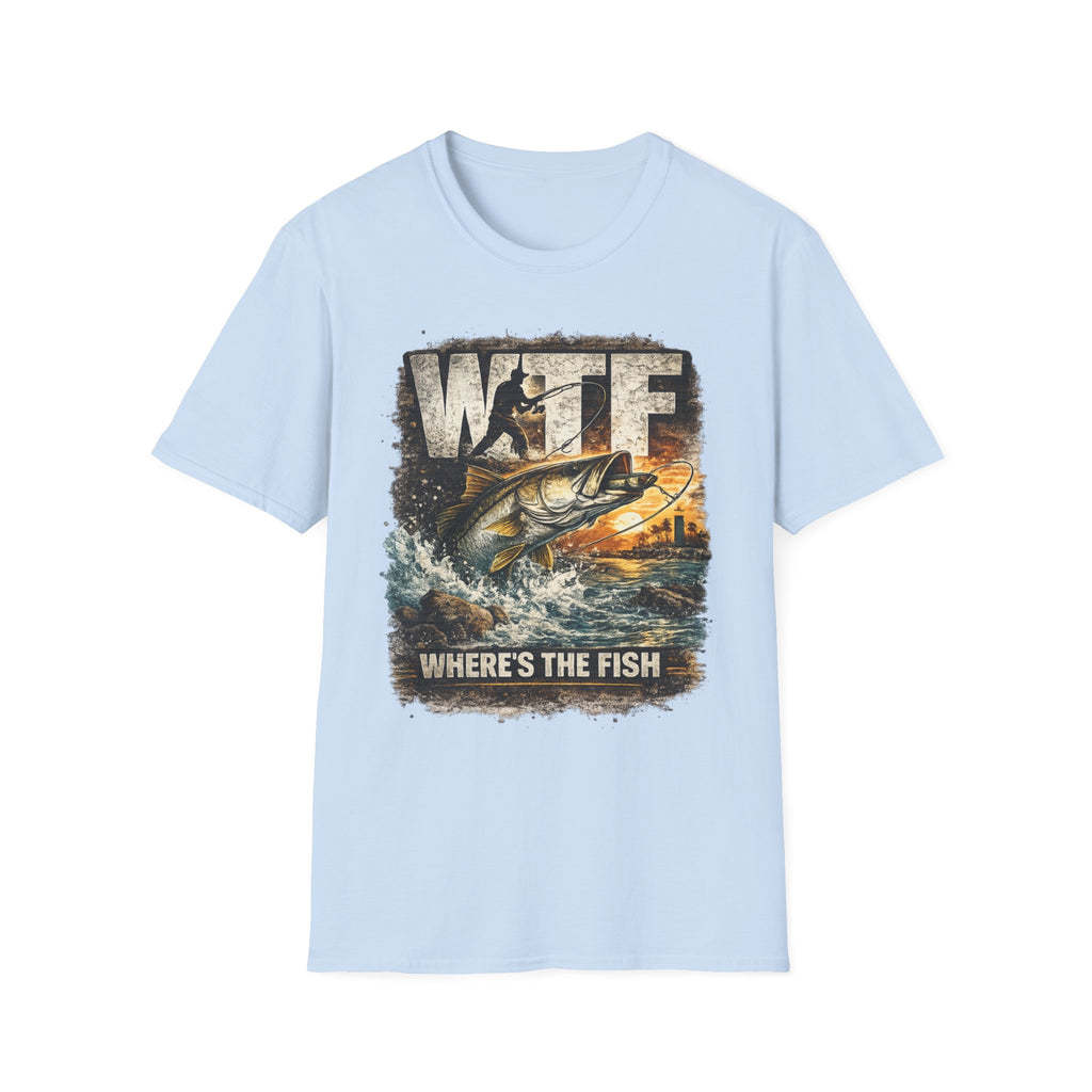 WTF Where's The Fish - Funny Fishing T-Shirt