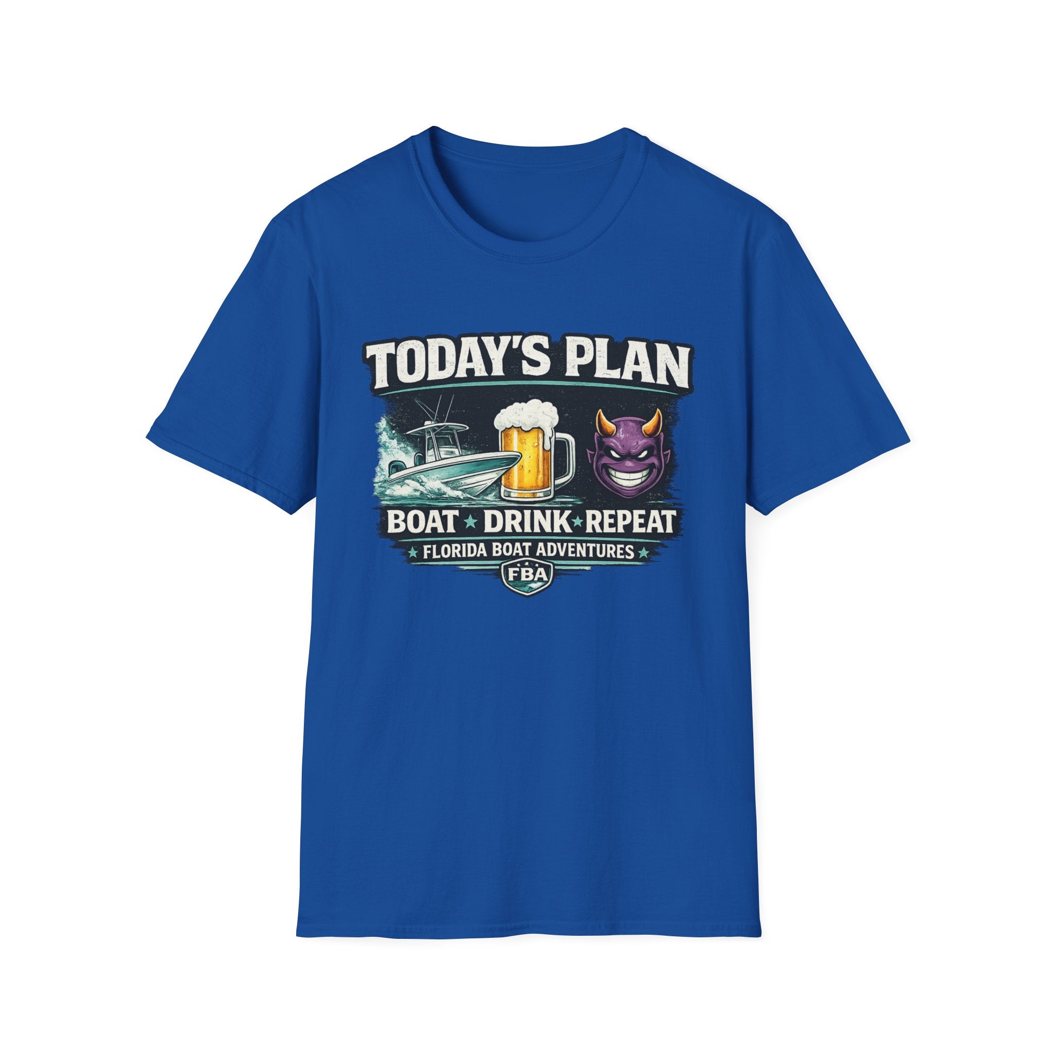 Today's Plan Boat Drink Repeat - Florida Boating Lifestyle T-Shirt