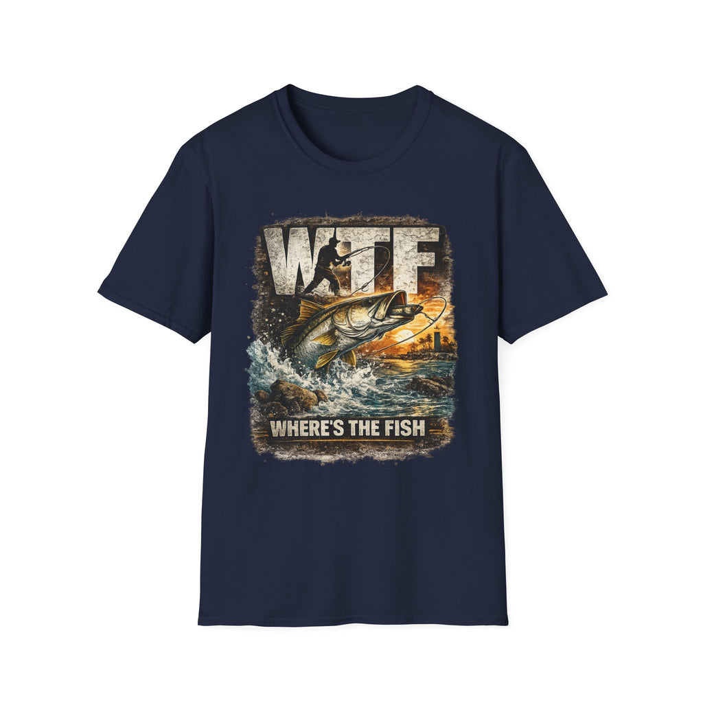 WTF Where's The Fish - Funny Fishing T-Shirt