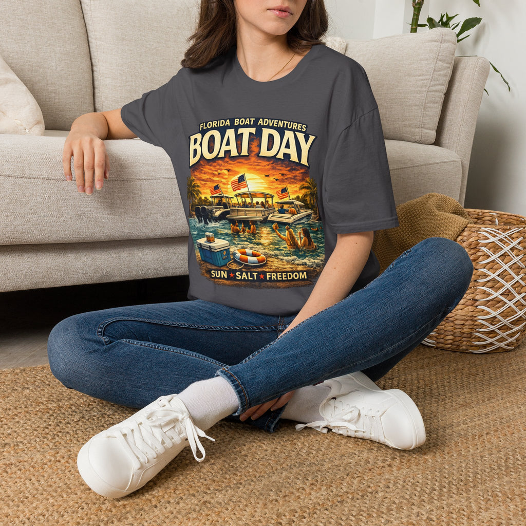 Florida Boat Adventures Boat Day Tee | Official FBA Boating Lifestyle Shirt for Men | Gildan 6400 T-Shirt