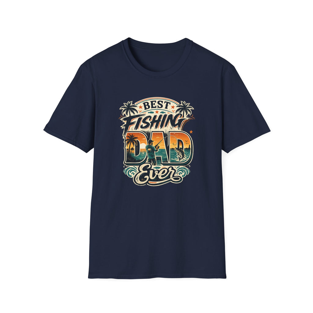 Best Fishing Dad Ever Tee | Florida Fishing Shirt for Men | Gildan 6400 Dad Gift T-Shirt