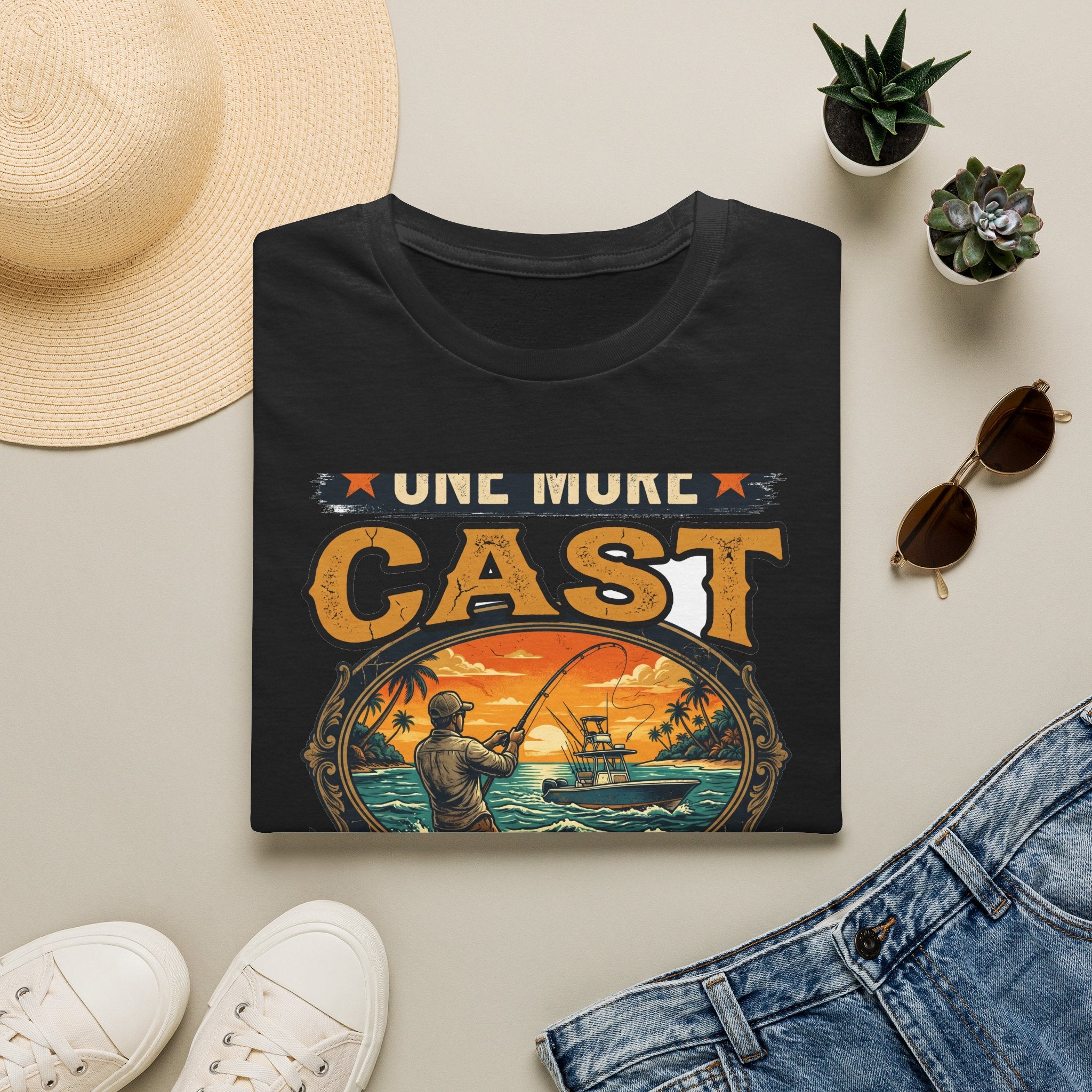 One More Cast (We All Know That's A Lie) - Funny Fishing T-Shirt