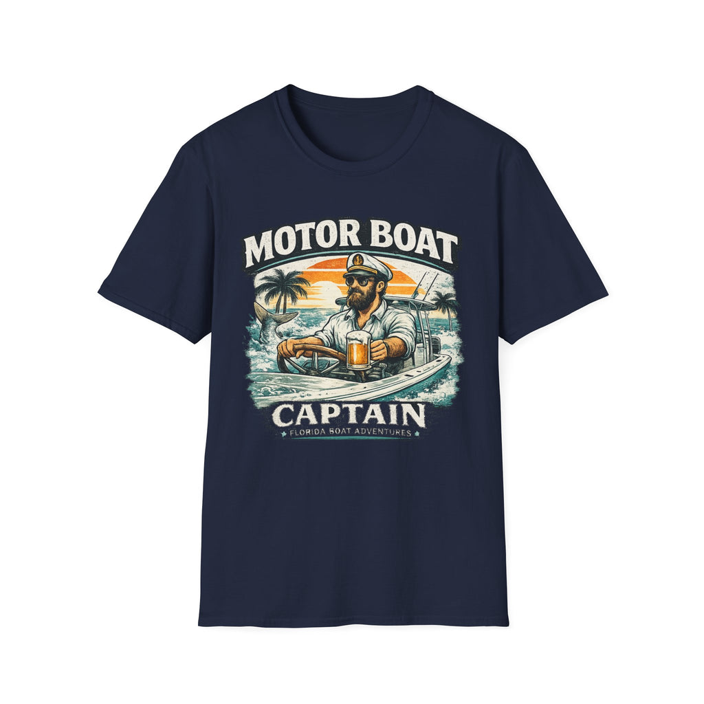 Motor Boat Captain - Florida Boating T-Shirt