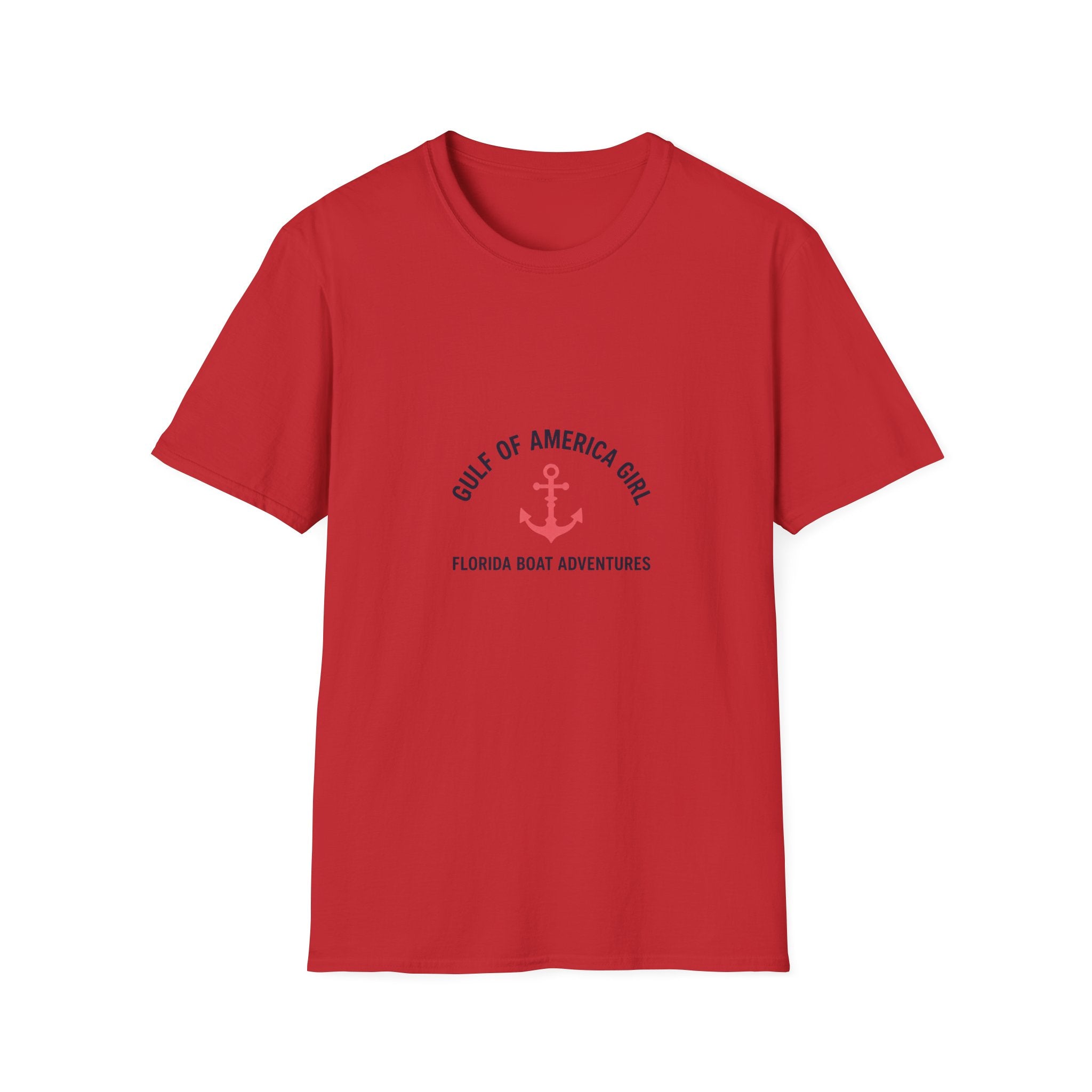 Gulf of America Girl Tee | Florida Boat Adventures Boating Lifestyle Shirt for Women | Gildan 6400 T-Shirt
