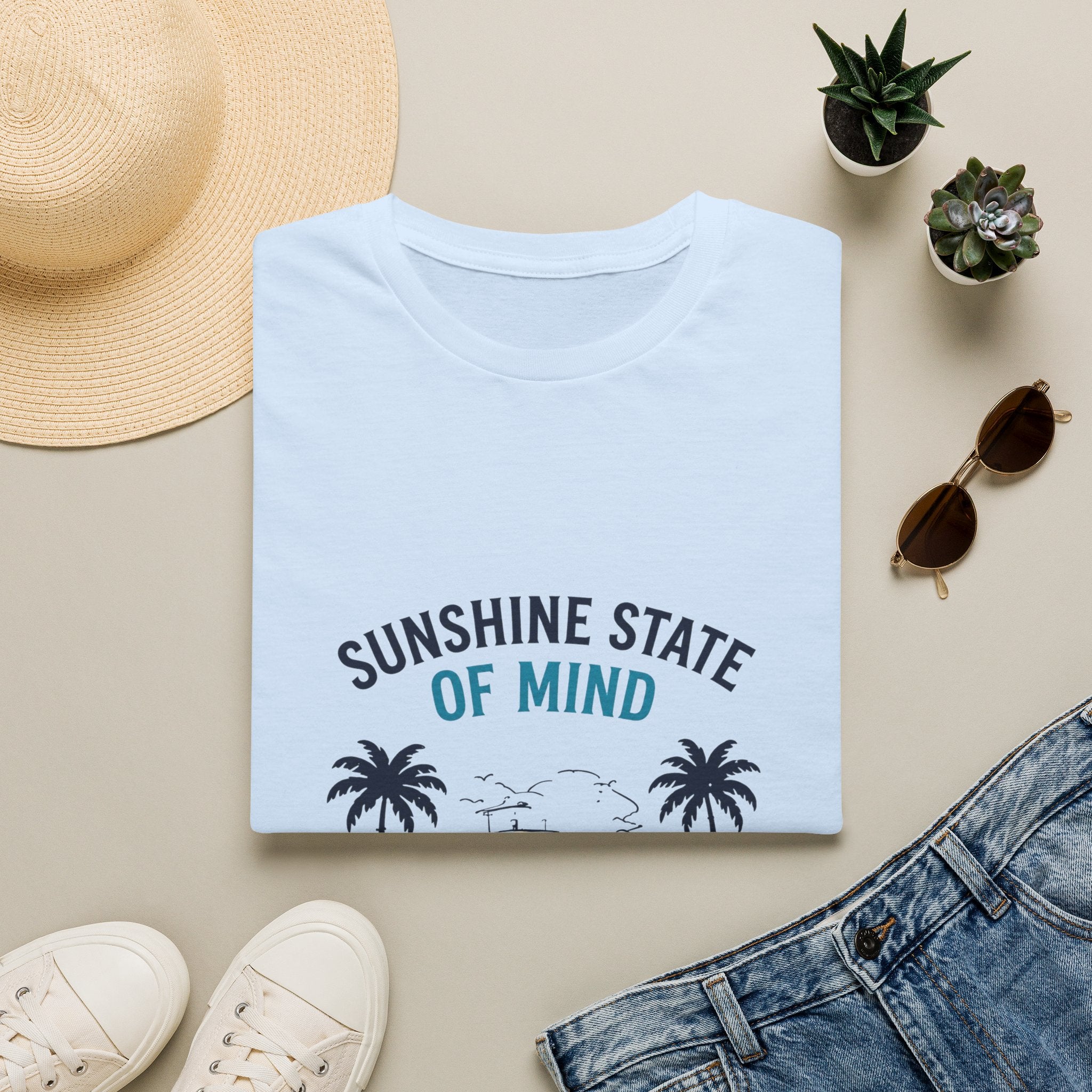 Sunshine State of Mind Tee | Gulf of America Girl | Florida Boat Adventures Boating Shirt for Women | Gildan 6400 T-Shirt