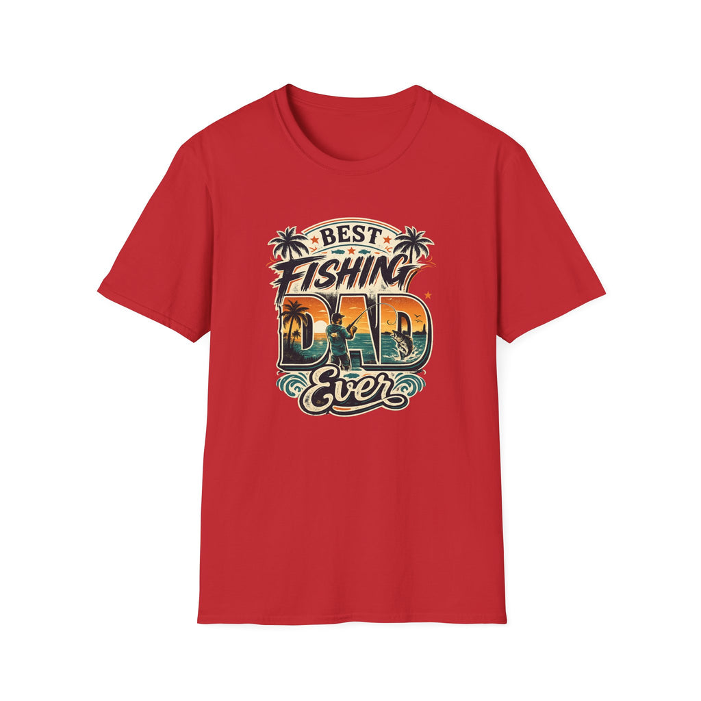 Best Fishing Dad Ever Tee | Florida Fishing Shirt for Men | Gildan 6400 Dad Gift T-Shirt