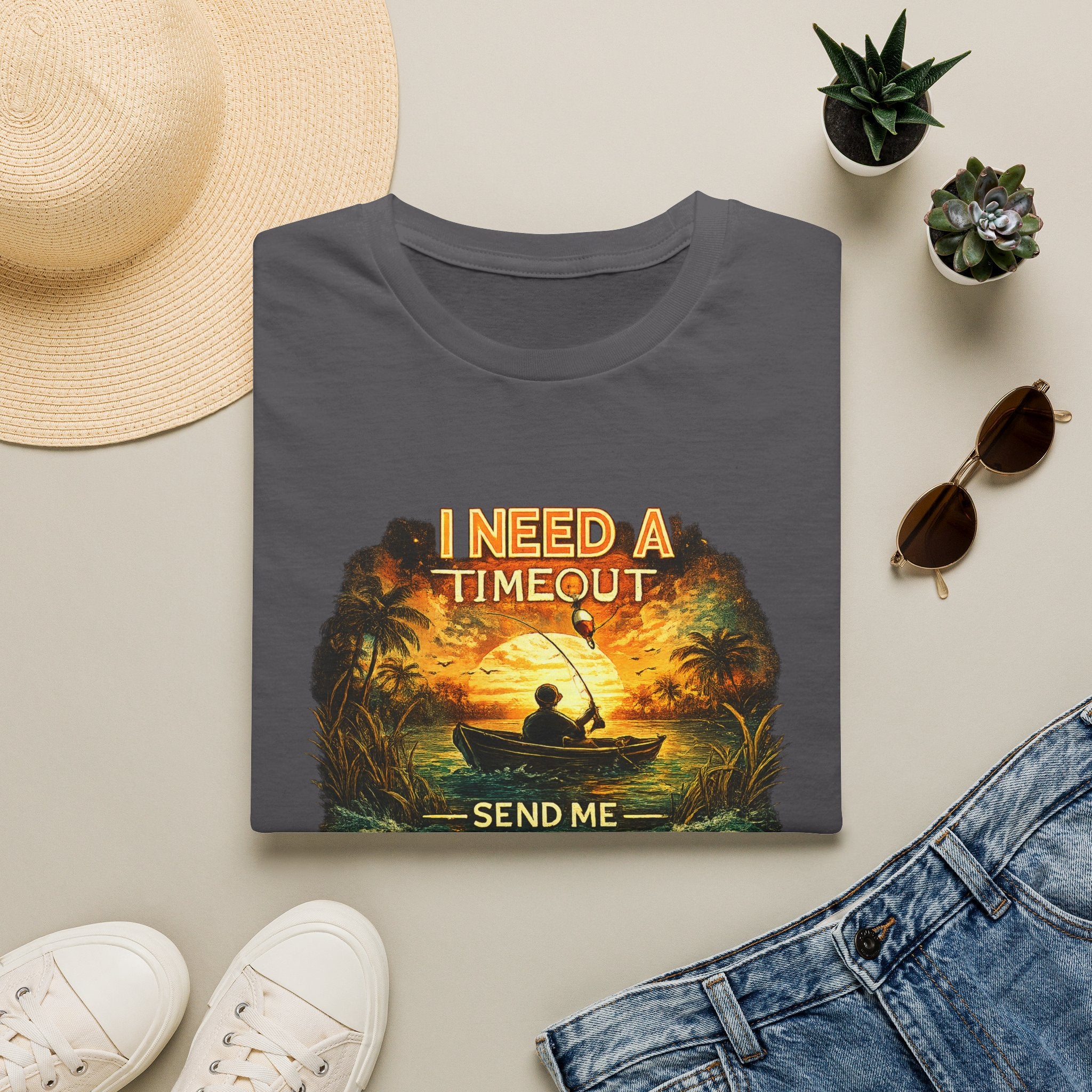 I Need A Timeout Send Me Fishing - Funny Fishing T-Shirt