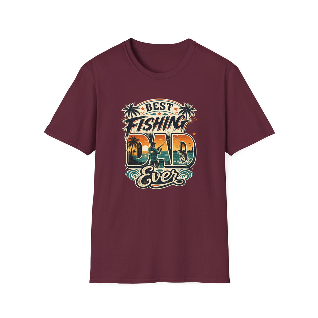Best Fishing Dad Ever Tee | Florida Fishing Shirt for Men | Gildan 6400 Dad Gift T-Shirt