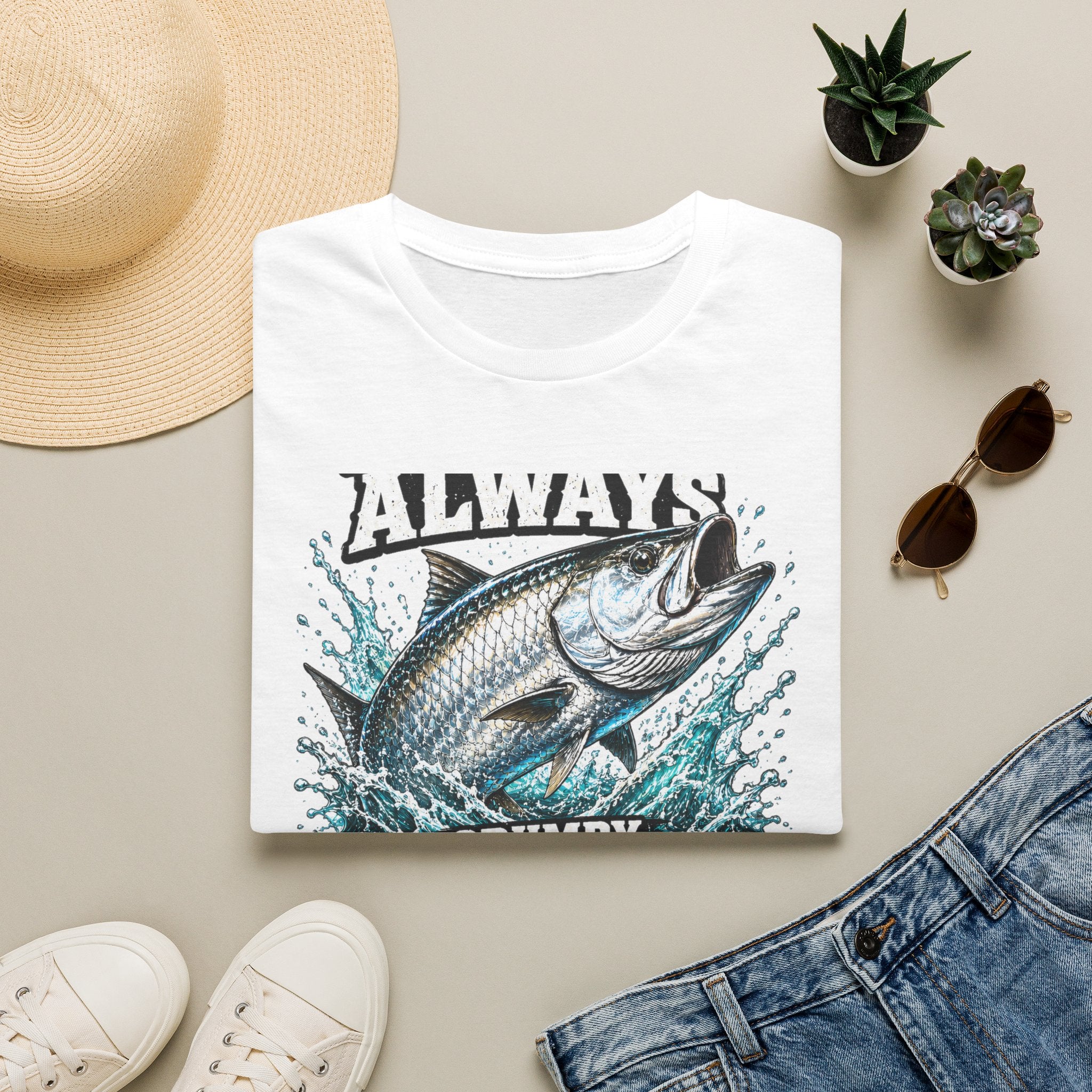 I'm Not Always Grumpy Sometimes I'm Fishing - Funny Fishing T-Shirt