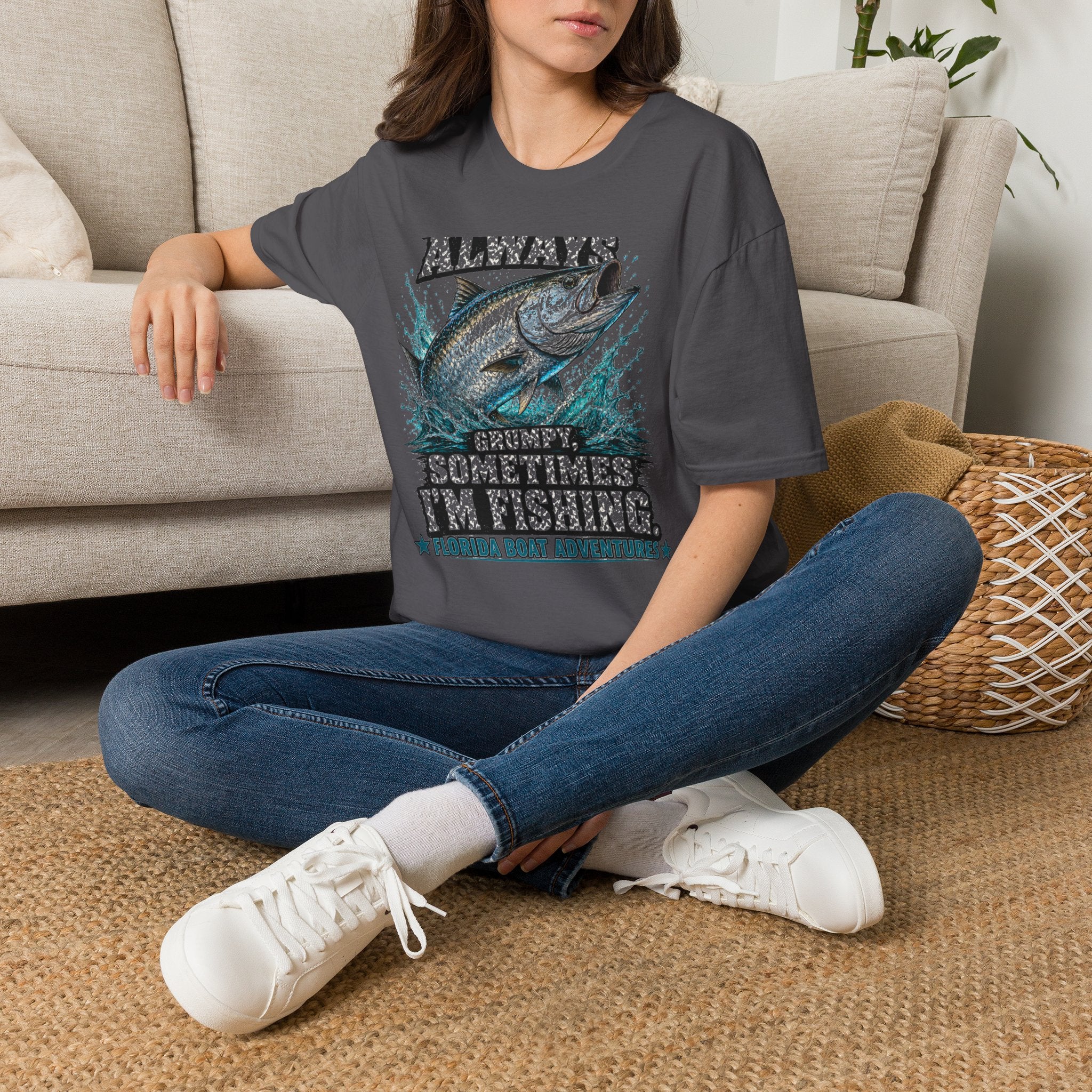 I'm Not Always Grumpy Sometimes I'm Fishing - Funny Fishing T-Shirt