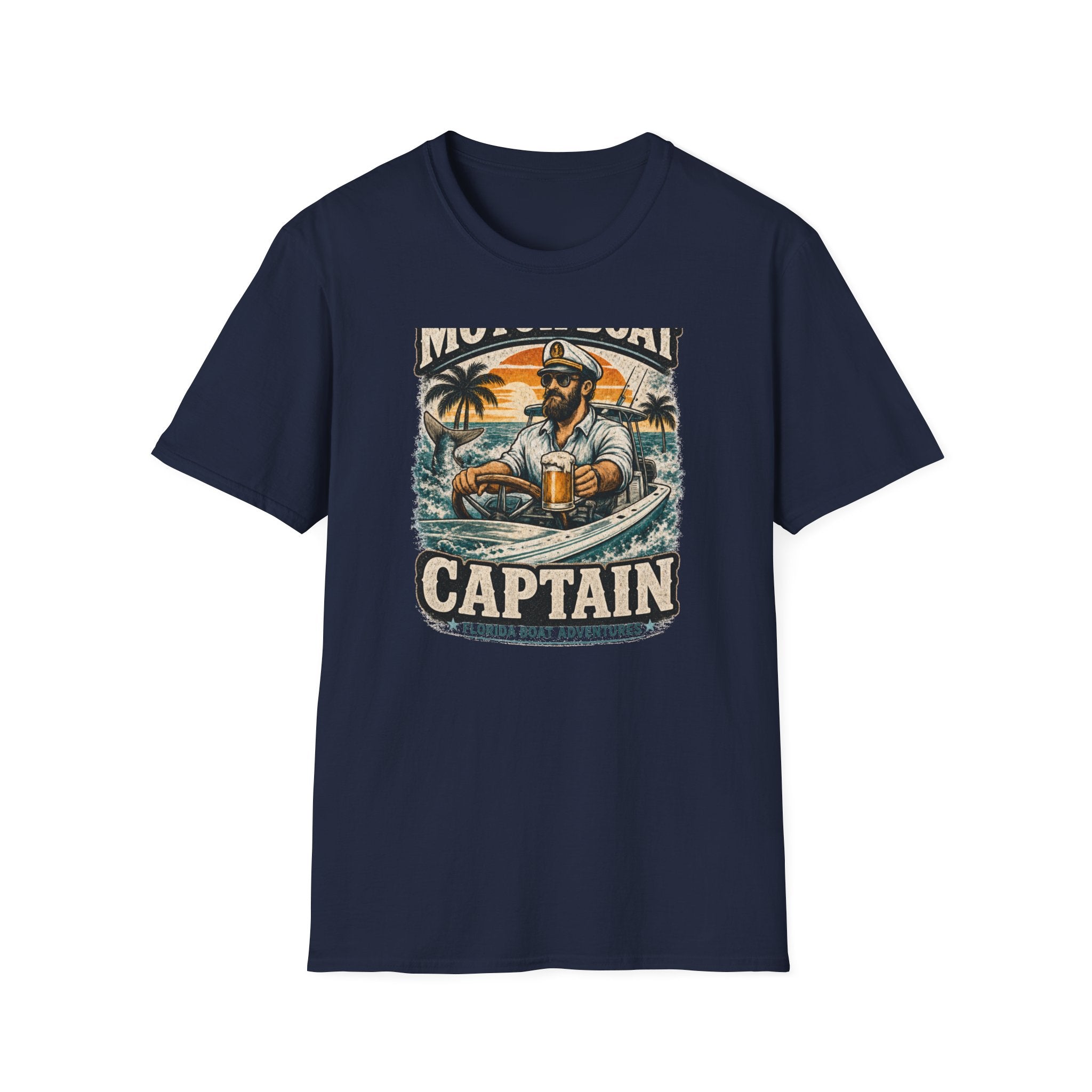 Motor Boat Captain - Florida Boating T-Shirt
