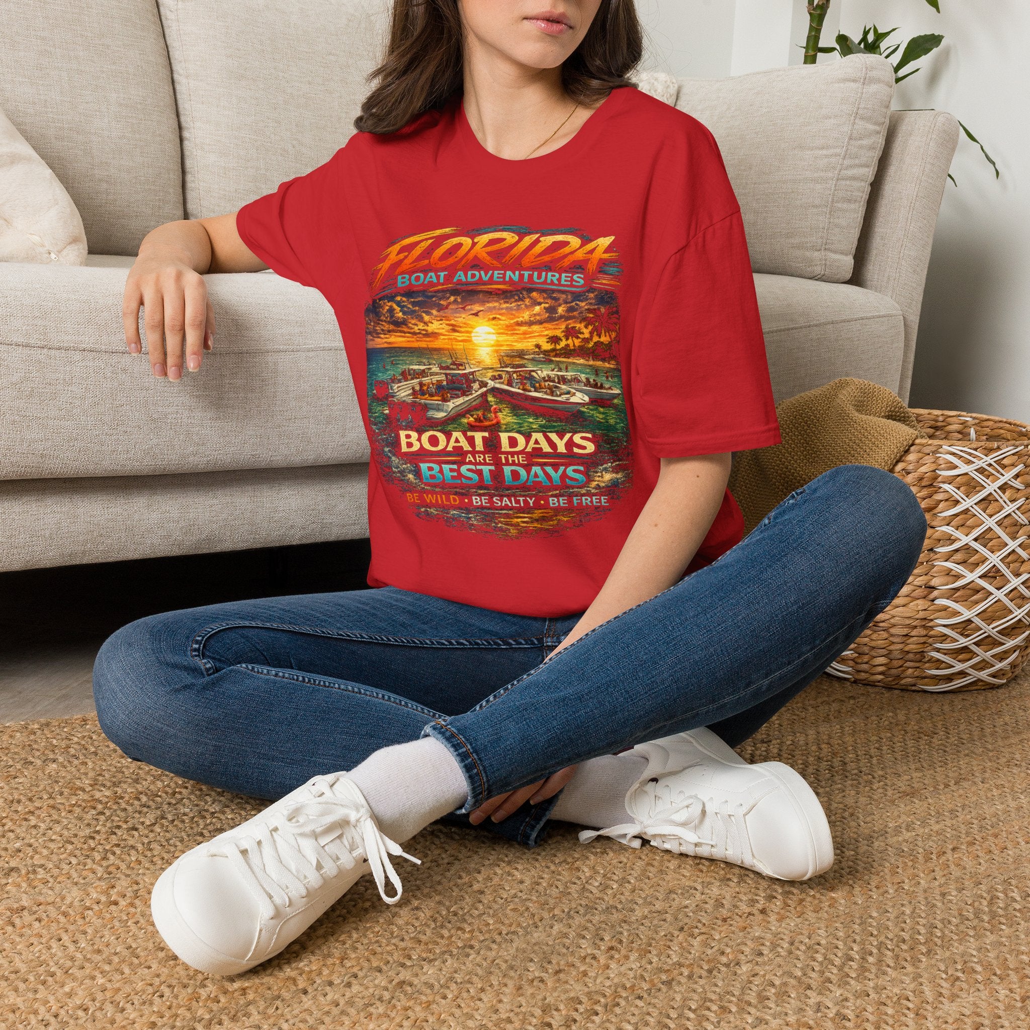 Boat Days Are the Best Days Tee | Funny Boating Shirt for Men or Women | Gildan 6400 Florida Boating T-Shirt