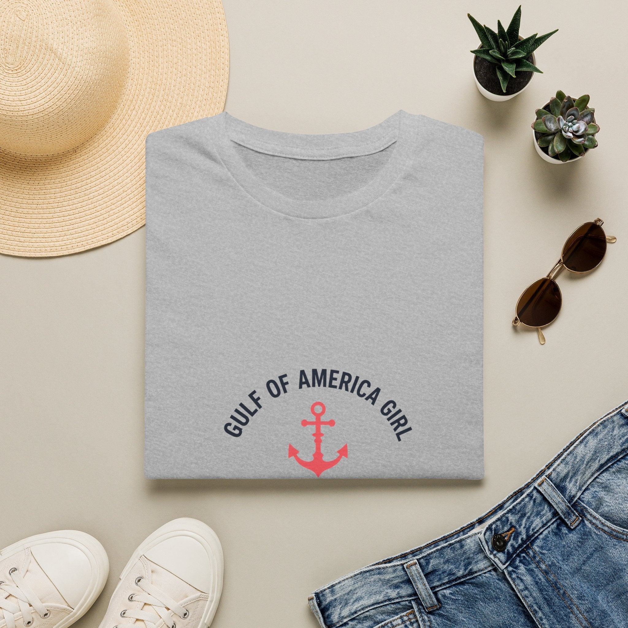 Gulf of America Girl Tee | Florida Boat Adventures Boating Lifestyle Shirt for Women | Gildan 6400 T-Shirt