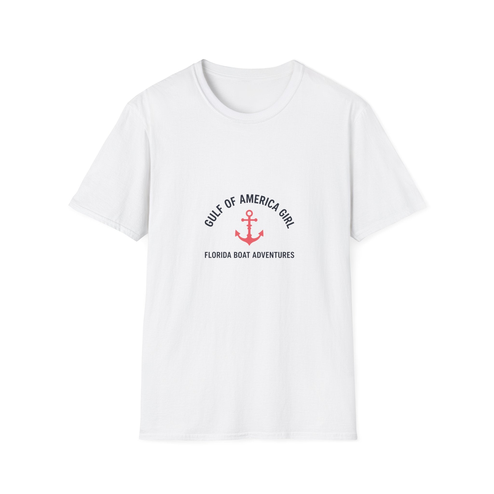 Gulf of America Girl Tee | Florida Boat Adventures Boating Lifestyle Shirt for Women | Gildan 6400 T-Shirt
