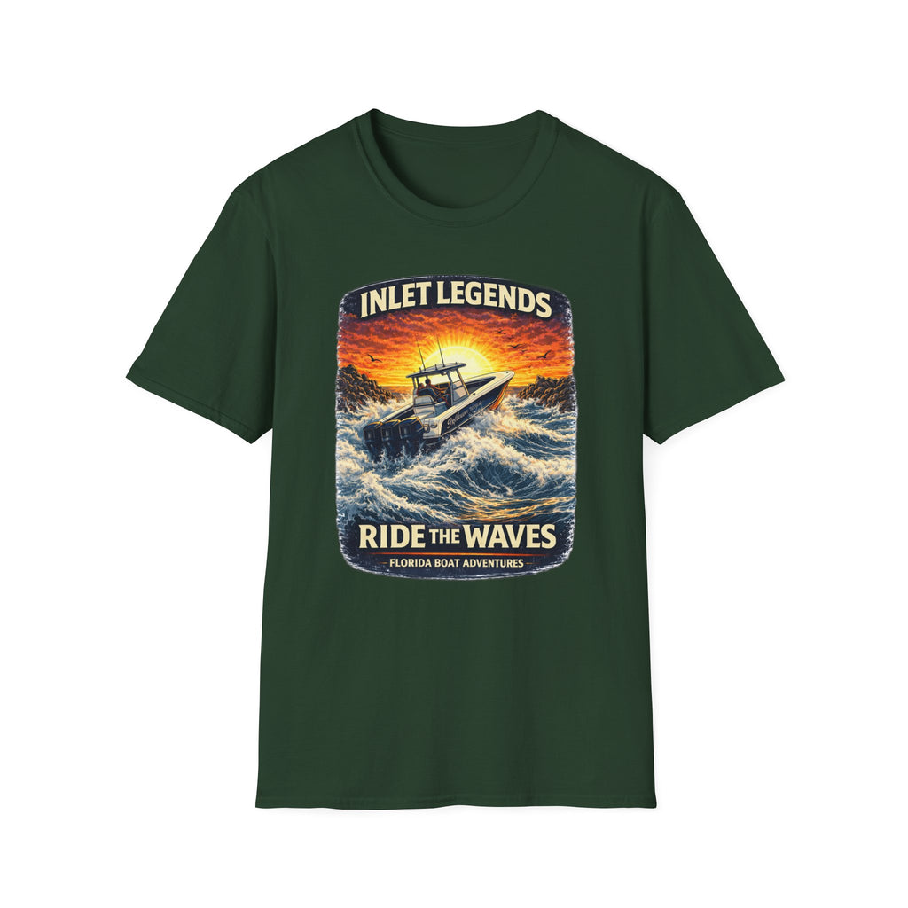Inlet Legends Tee | Florida Boating & Offshore Fishing Shirt for Men | Gildan 6400 T-Shirt