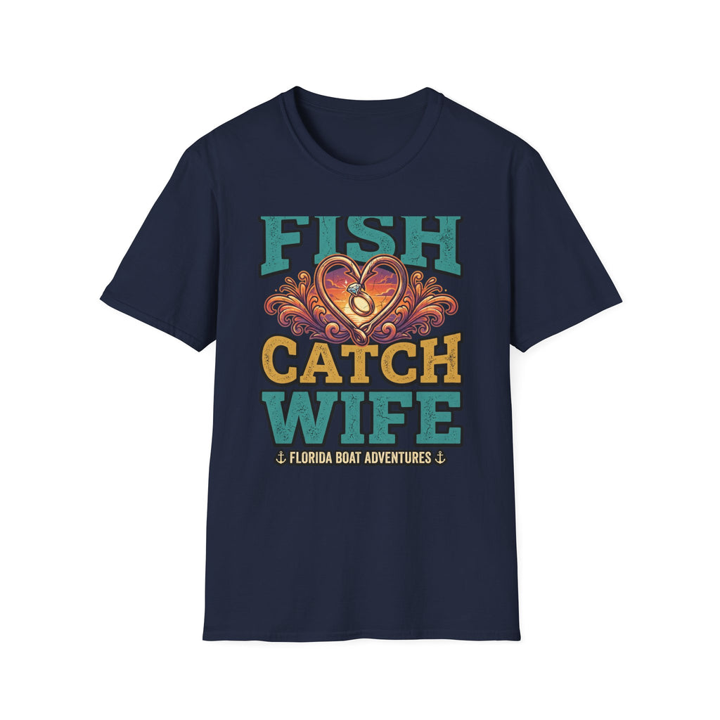 Best Catch Is My Wife - Romantic Fishing T-Shirt for Husbands