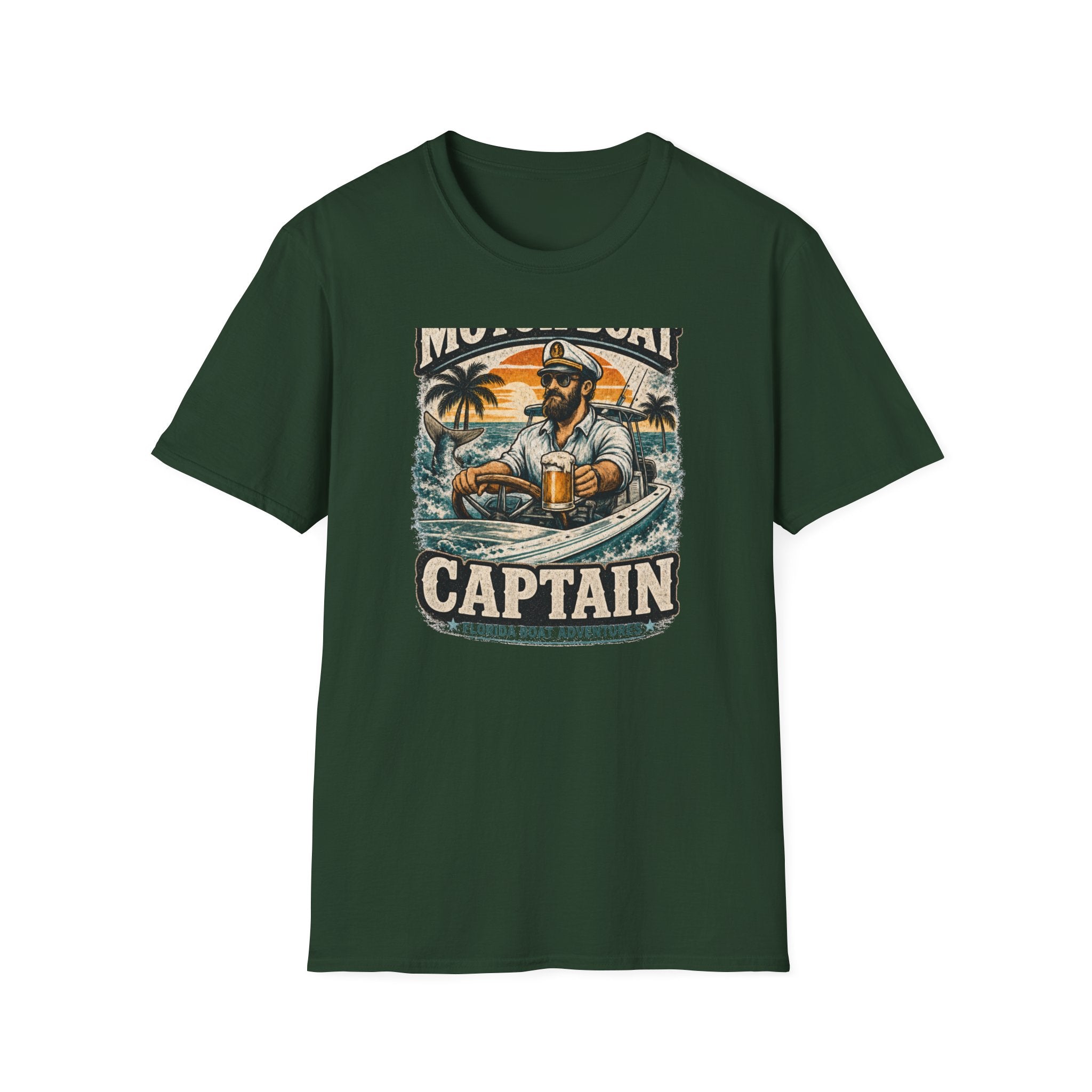 Motor Boat Captain - Florida Boating T-Shirt