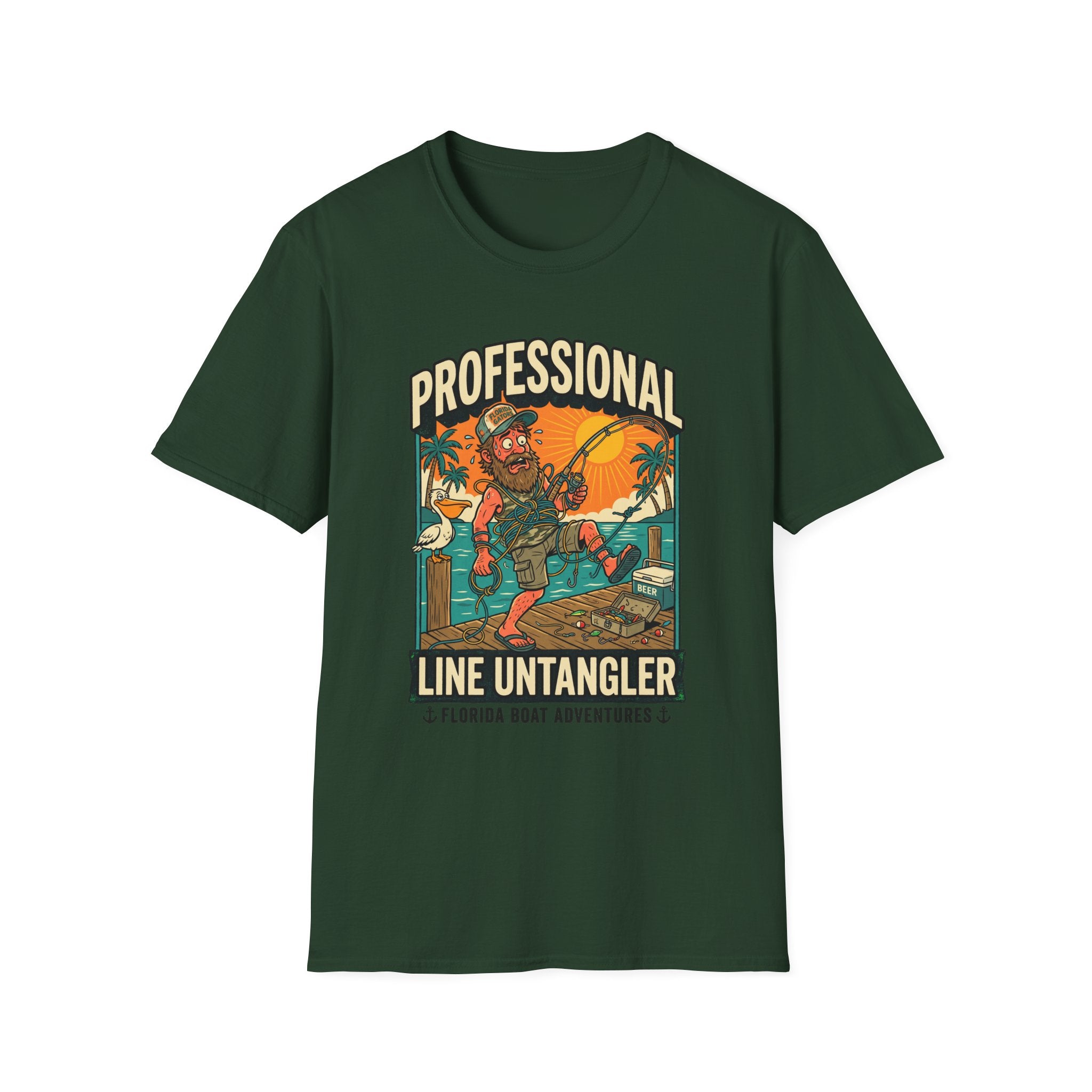 Professional Line Untangler - Funny Florida Man Fishing T-Shirt