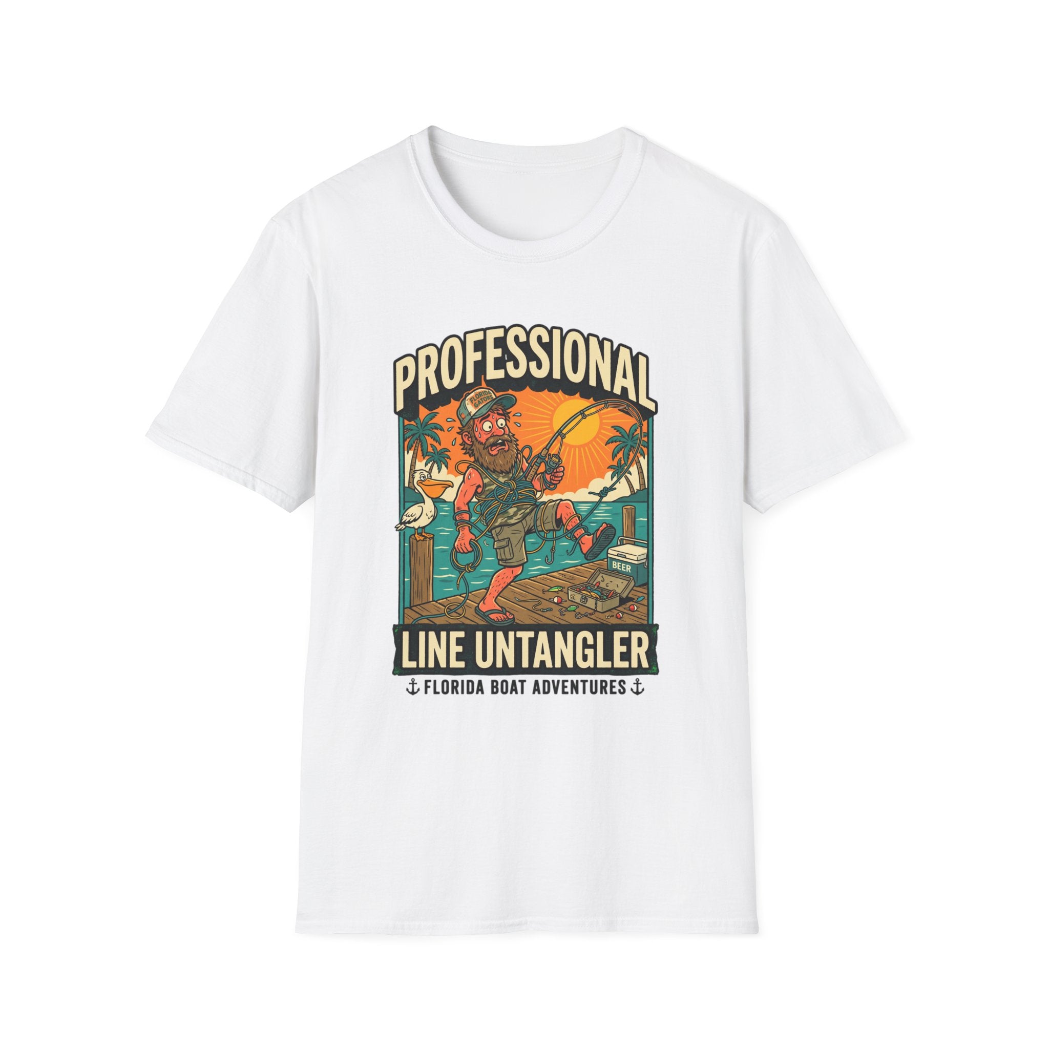 Professional Line Untangler - Funny Florida Man Fishing T-Shirt