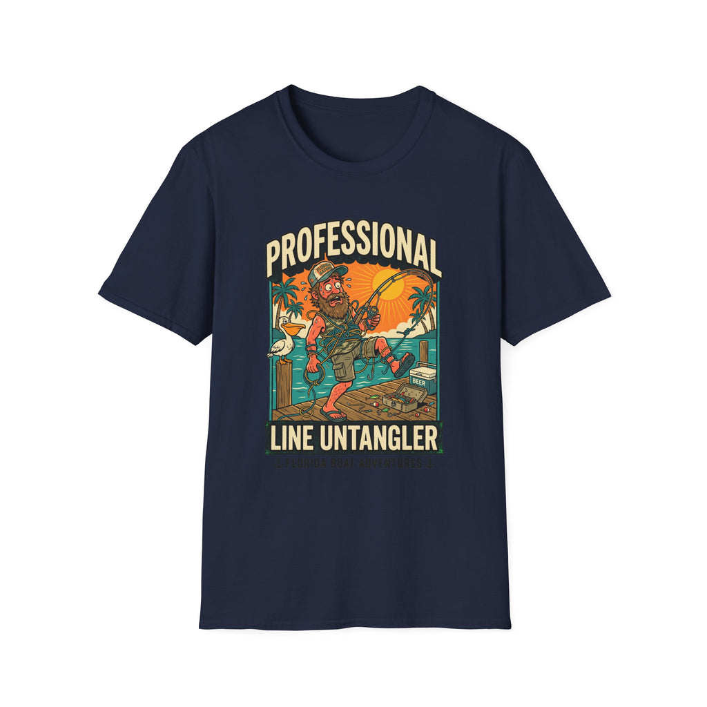 Professional Line Untangler - Funny Florida Man Fishing T-Shirt