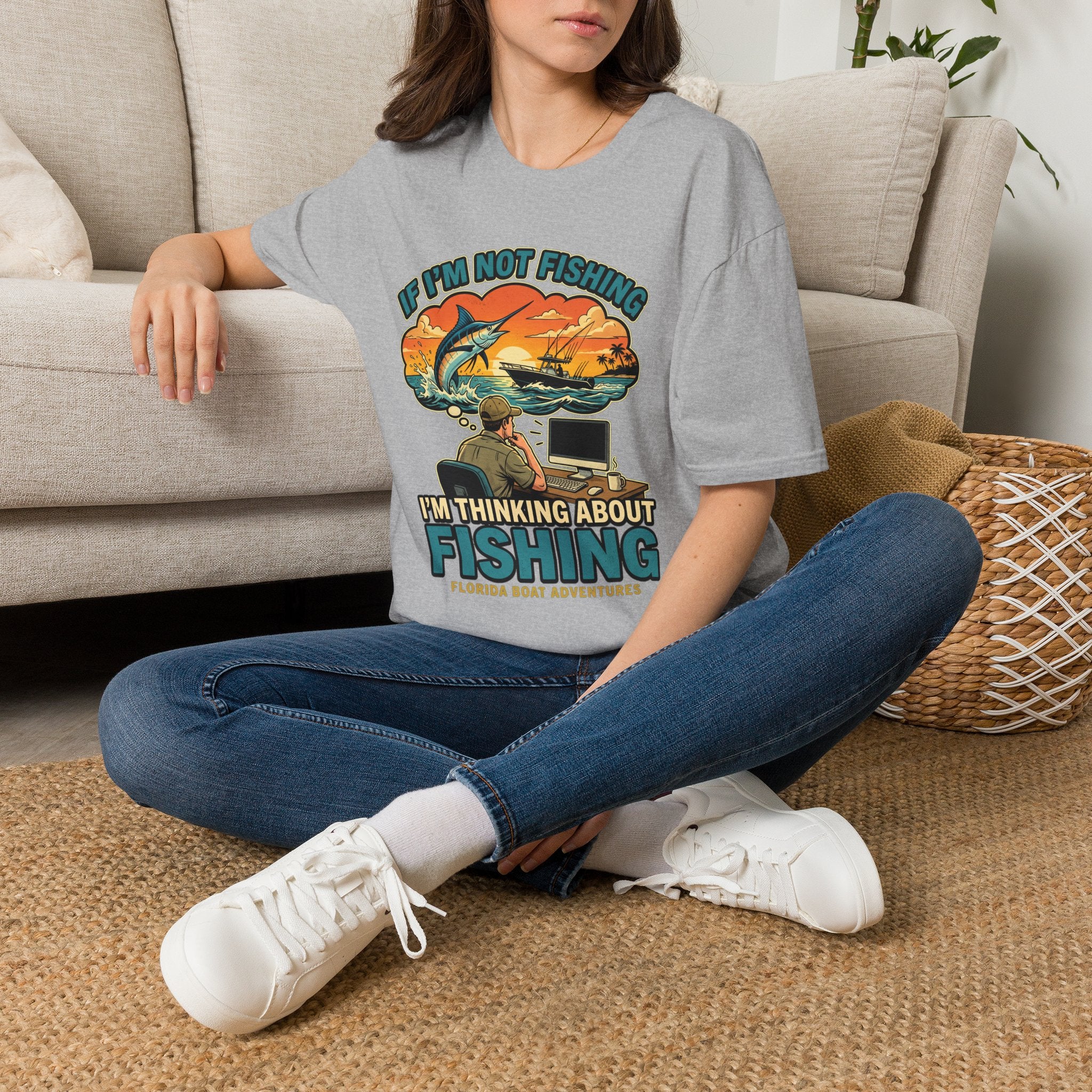 If I'm Not Fishing I'm Thinking About Fishing - Obsessed Angler T-Shirt