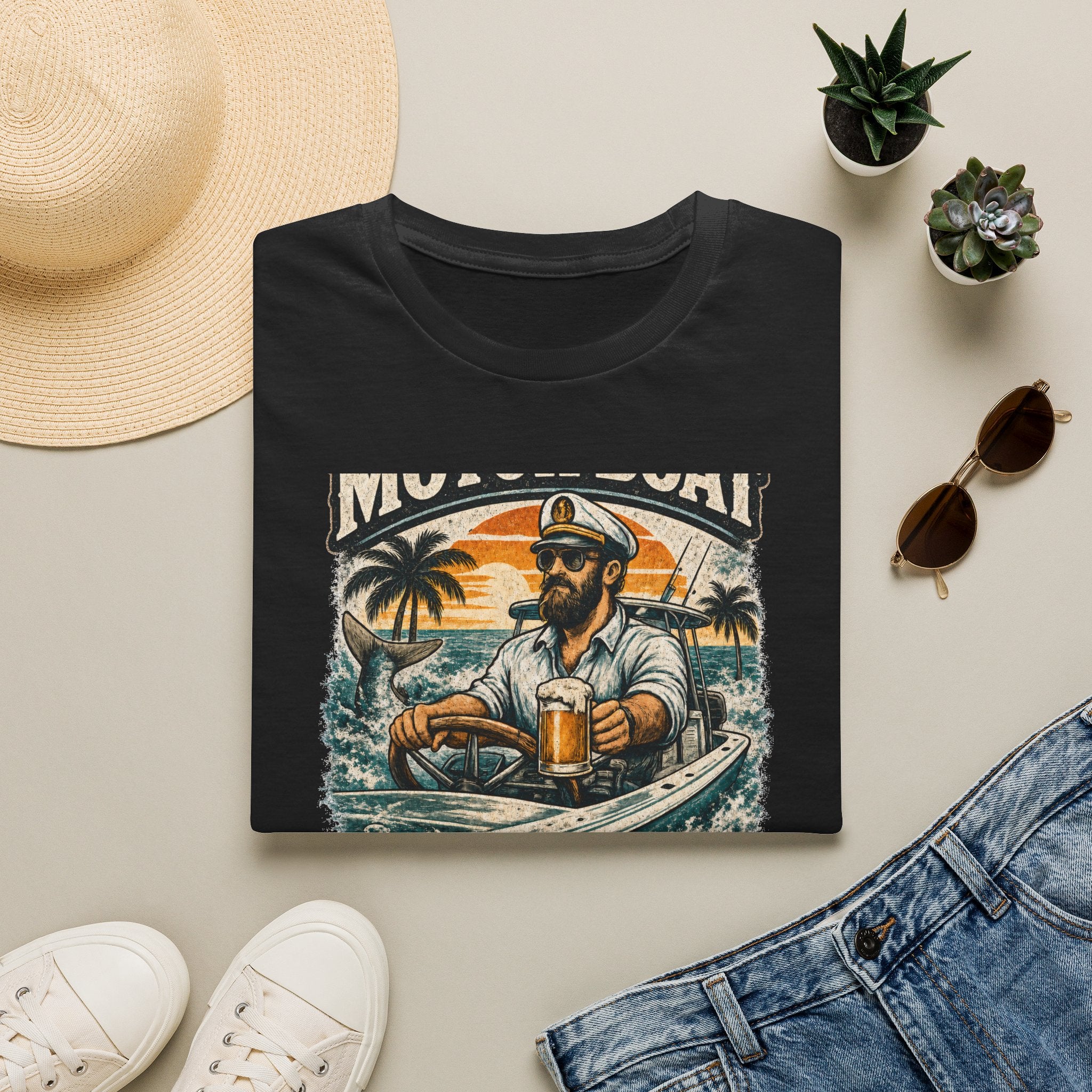 Motor Boat Captain - Florida Boating T-Shirt