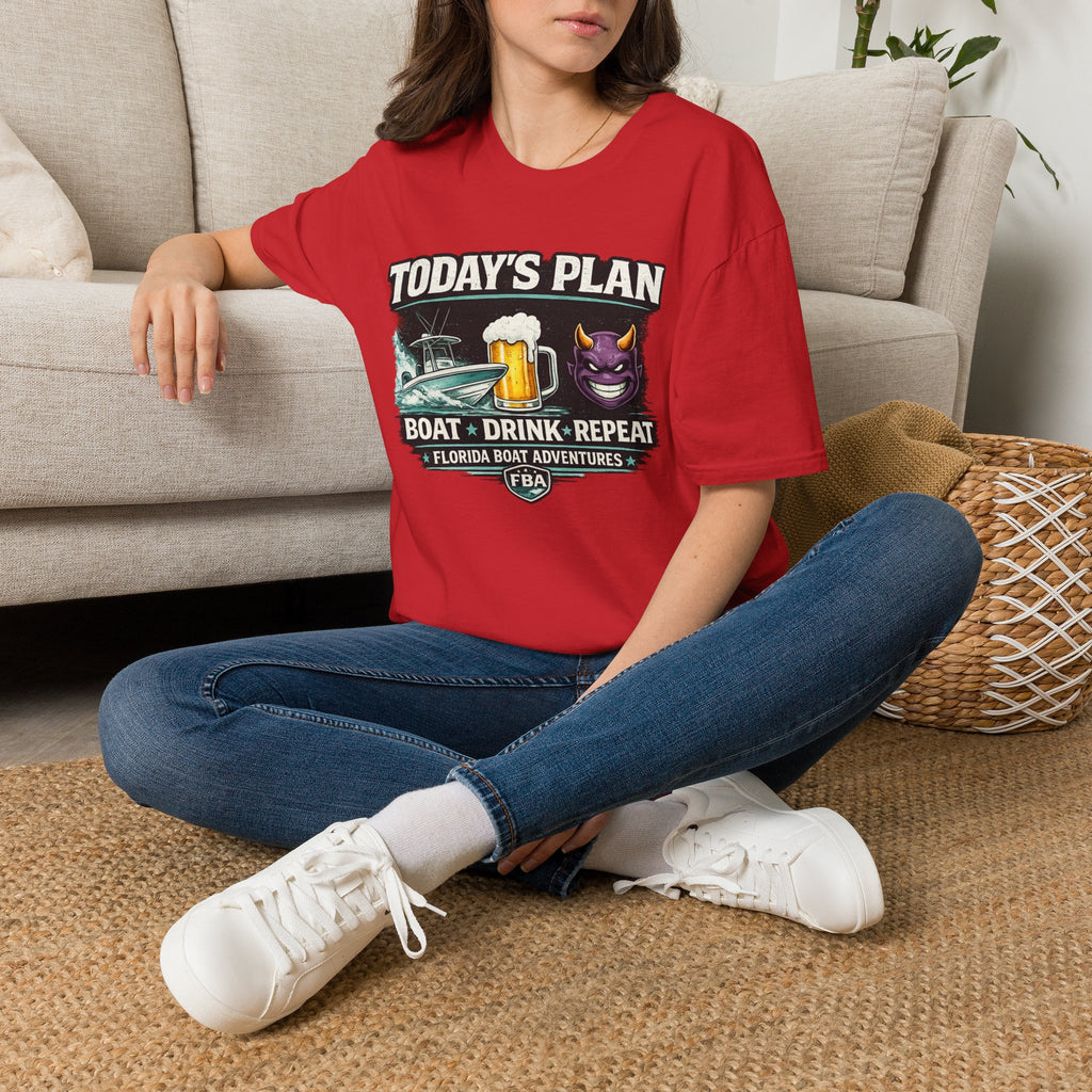 Today's Plan Boat Drink Repeat - Florida Boating Lifestyle T-Shirt