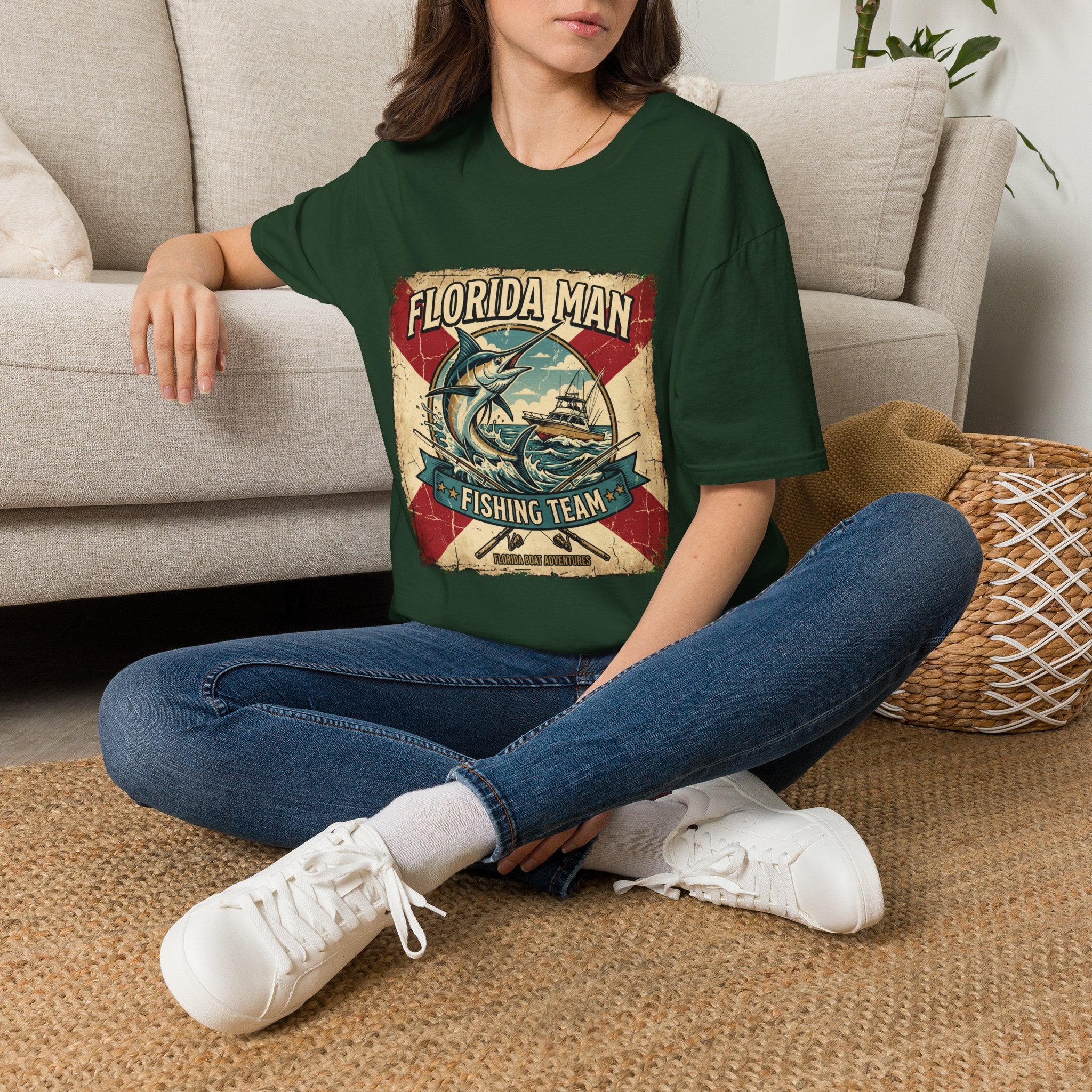 Florida Man Fishing Team - Florida State Pride Fishing T-Shirt