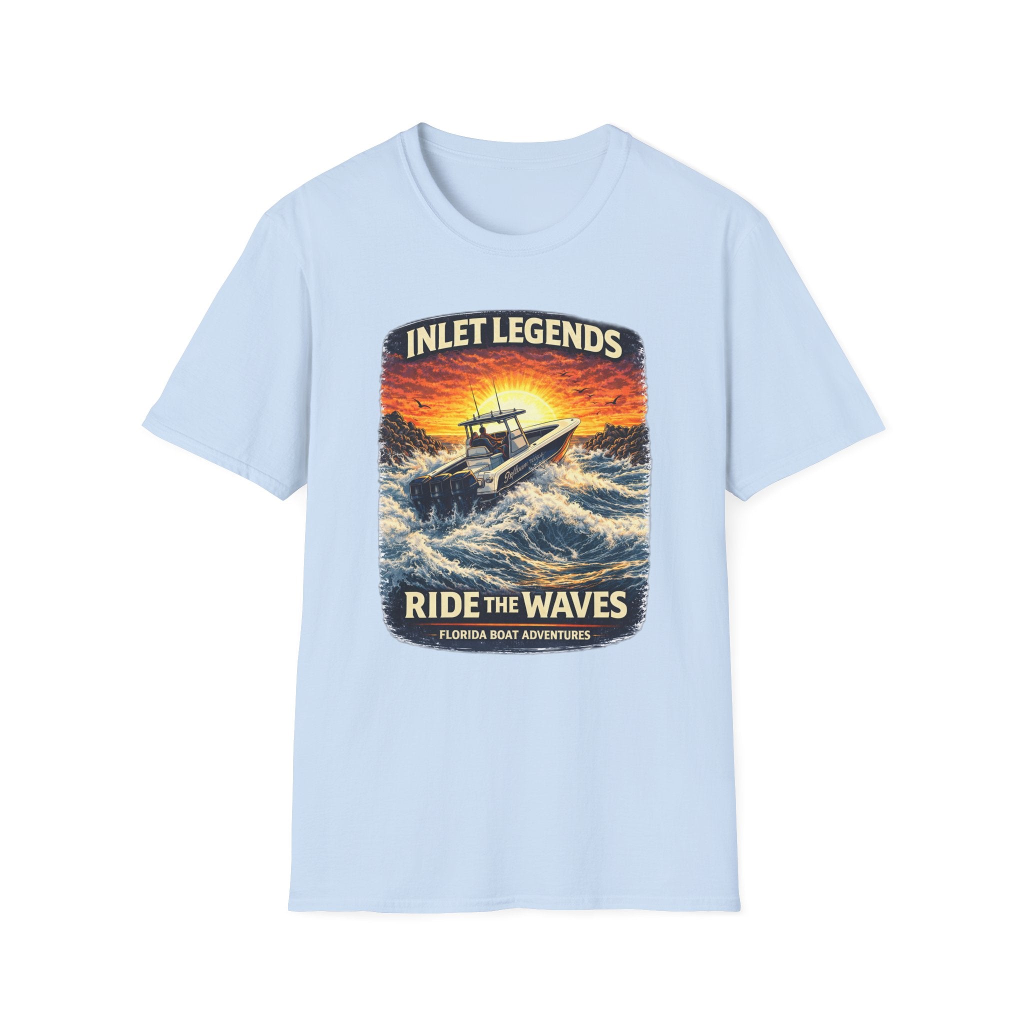 Inlet Legends Tee | Florida Boating & Offshore Fishing Shirt for Men | Gildan 6400 T-Shirt